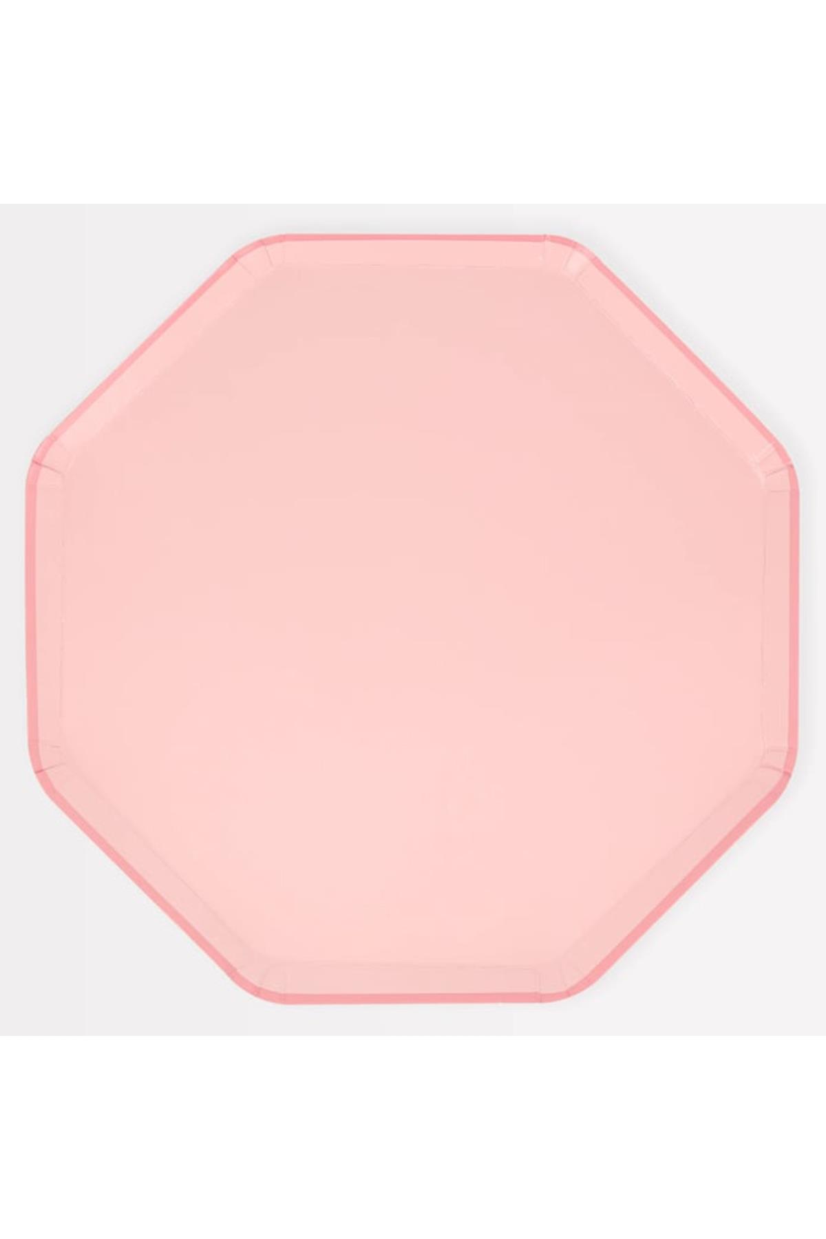 Meri Meri - Cotton Candy Pink Dinner Plates - Pamuk Şeker Pembesi Tabaklar (L) (x8) Çok Renkli