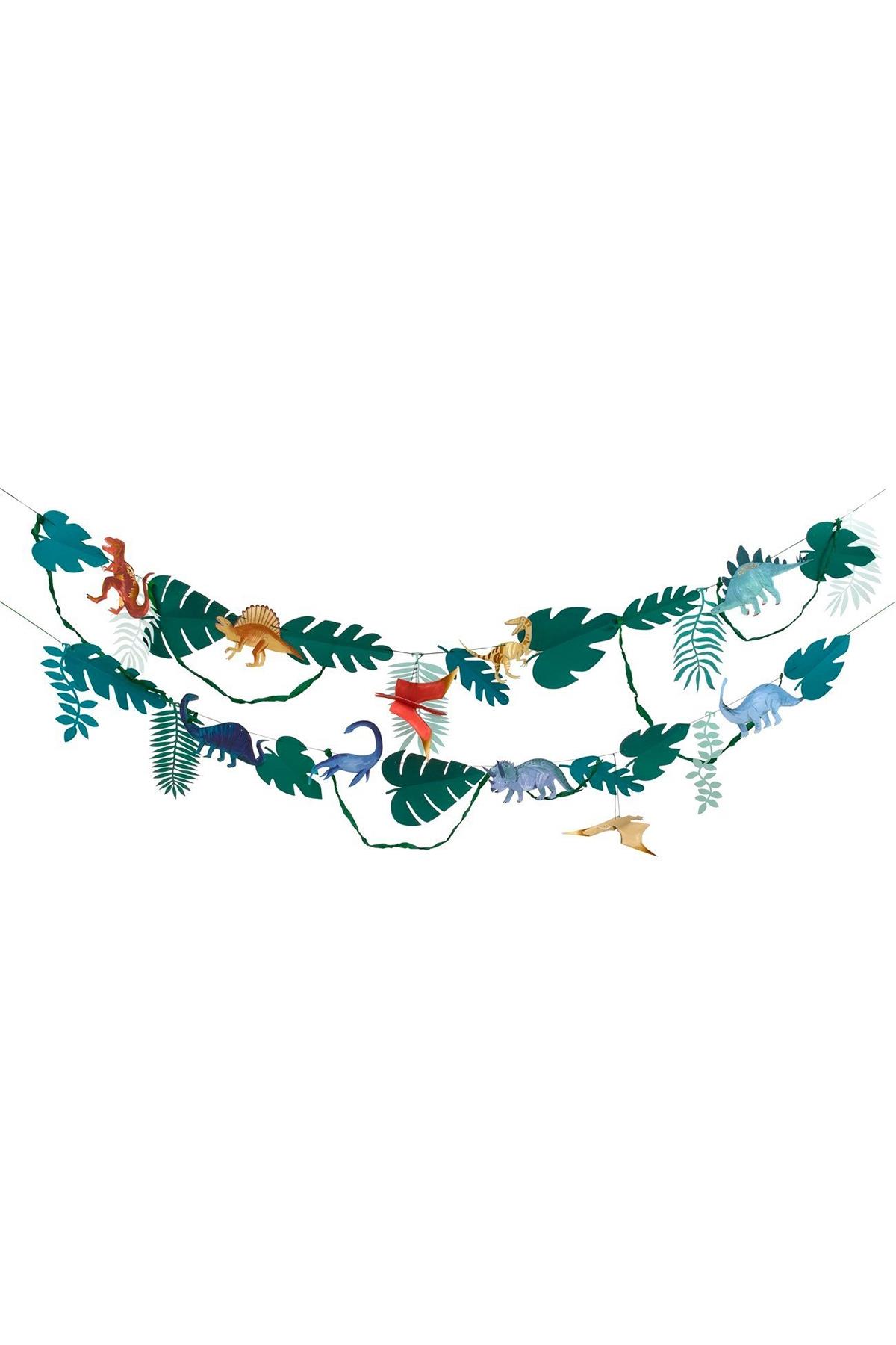 Meri Meri - Dinosaur Garland - Dinozor Asılan Süs Çok Renkli