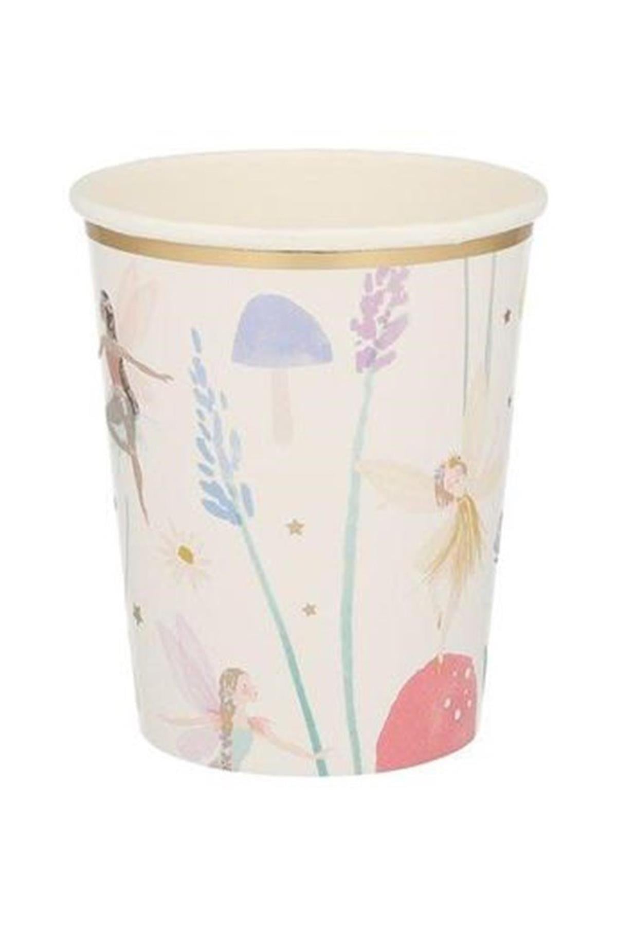 Meri Meri - Fairy Cups - Peri Kızı Bardaklar - 8'li Çok Renkli