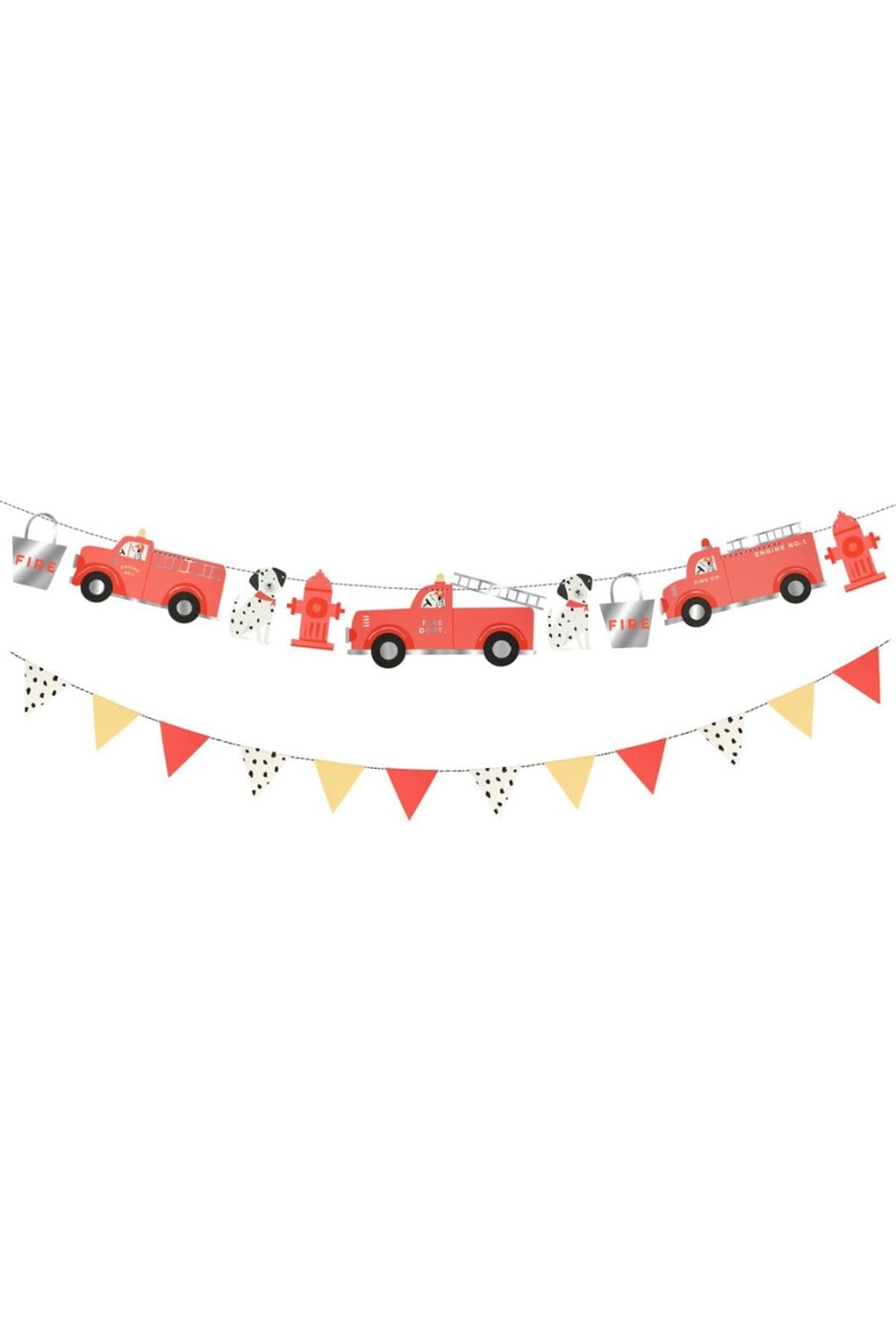 Meri Meri - Fire Truck Garland - İtfaiye Asılan Süs Çok Renkli