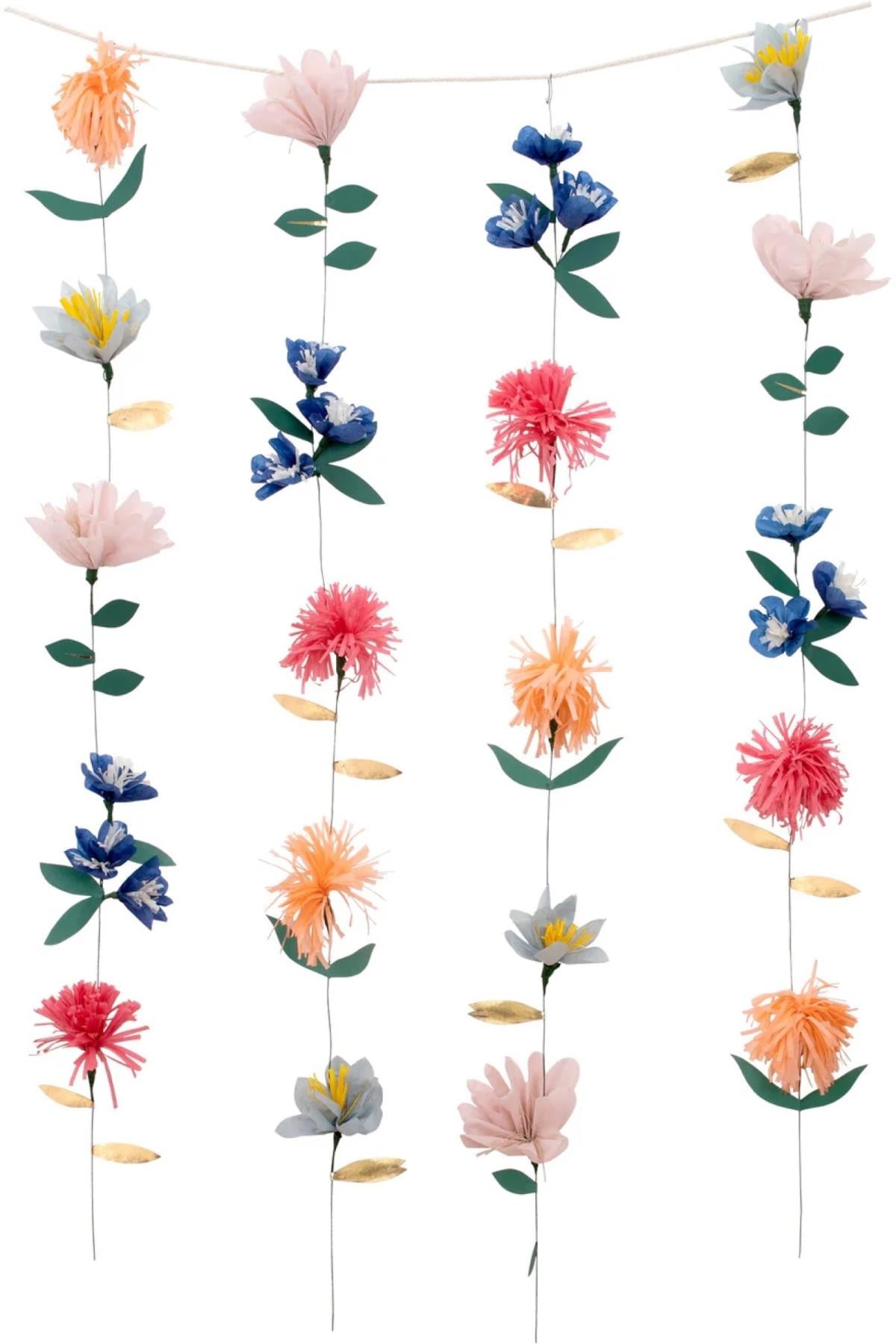 Meri Meri - Flower Wall - Çiçek Duvarı Asılan Süs Çok Renkli