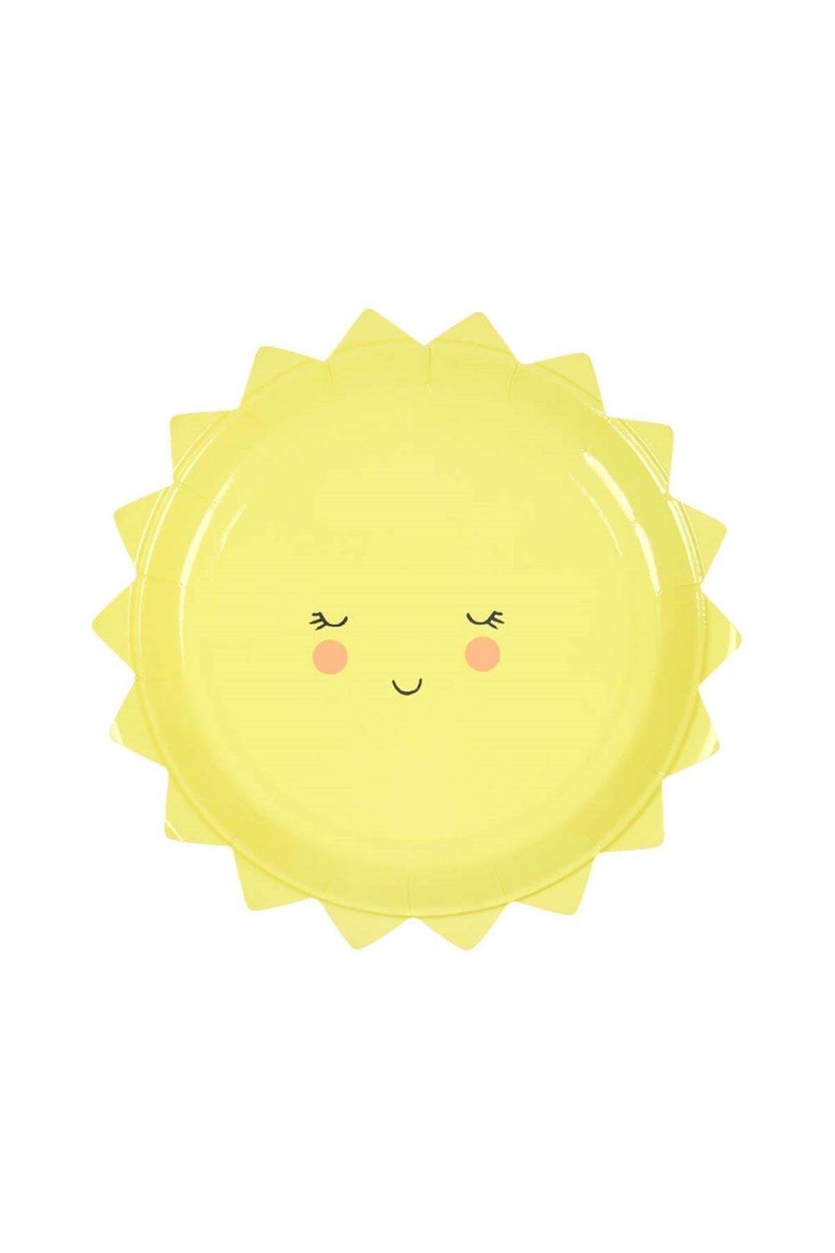 Meri Meri - Happy Sun Plates - Güneş Tabak - S Çok Renkli