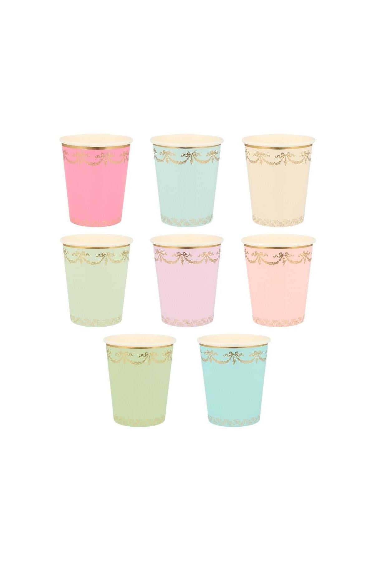 Meri Meri - Ladurée Paris Cups - Ladurée Paris Bardaklar (8'li) Çok Renkli