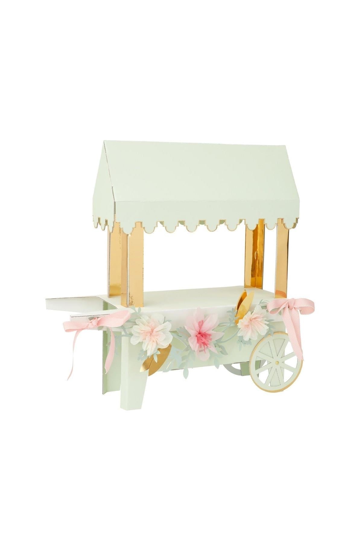 Meri Meri - Laduree Paris Macaron Cart Centerpiece - Ladurée Paris Makaron Arabası Masa Süsü Çok Renkli