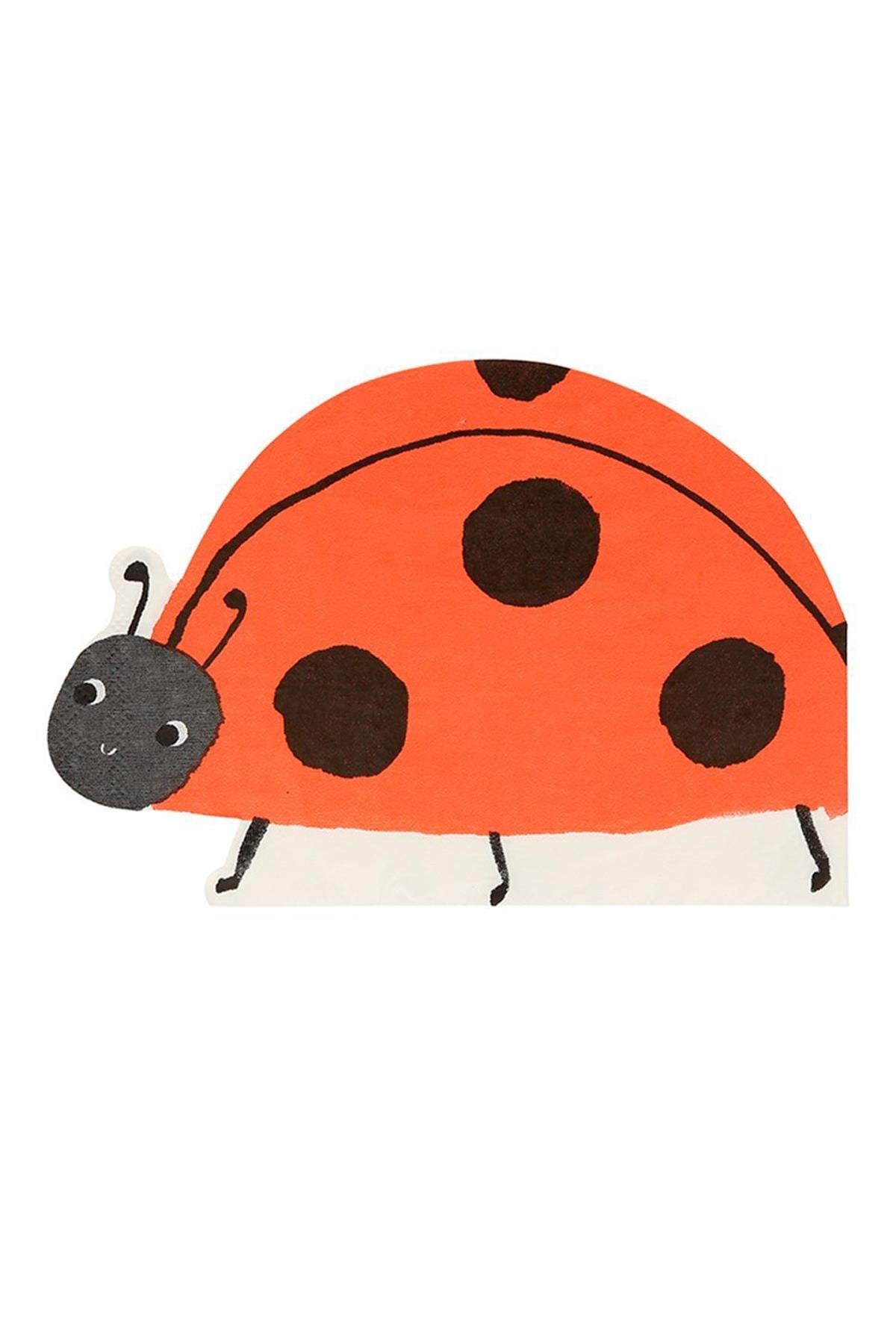Meri Meri - Ladybird Napkins - Uğur Böceği Peçete Çok Renkli