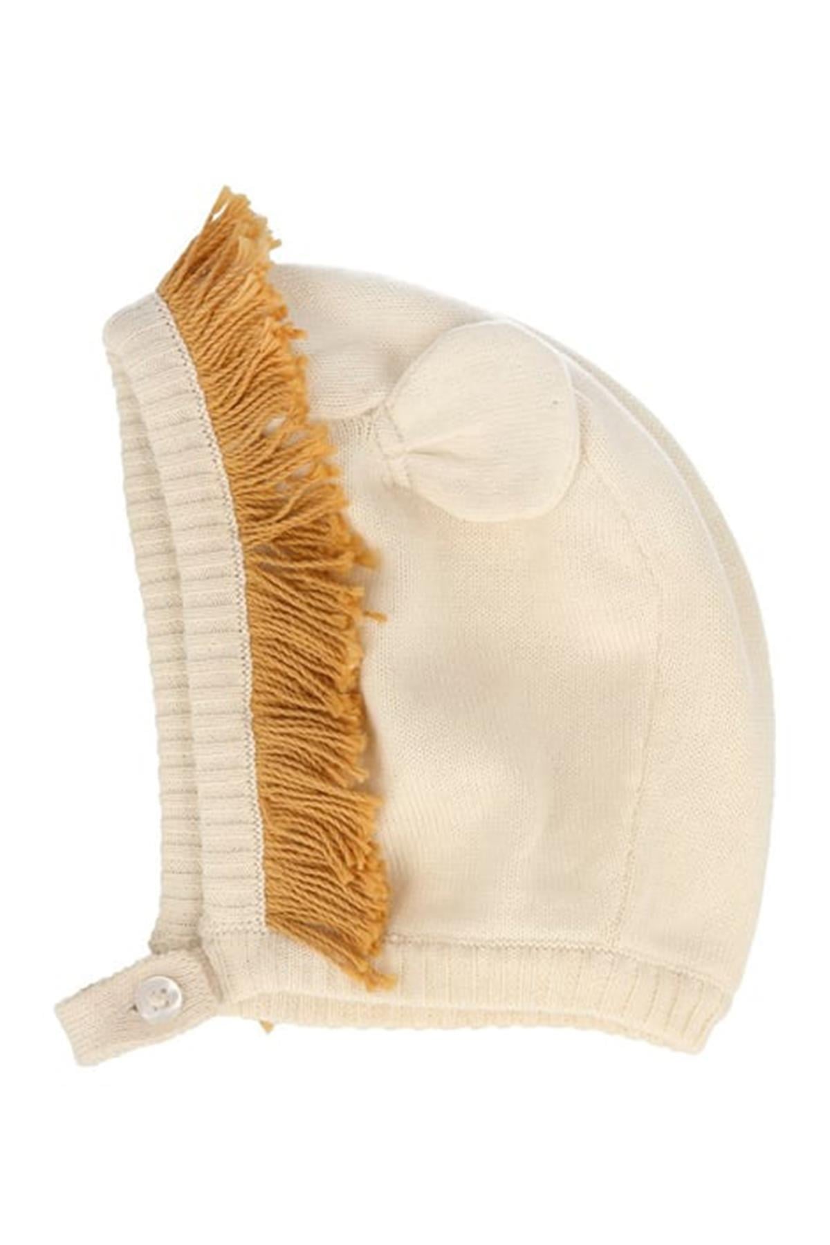 Meri Meri - Lion Baby Bonnet - Aslanlı Bebek Başlığı Çok Renkli