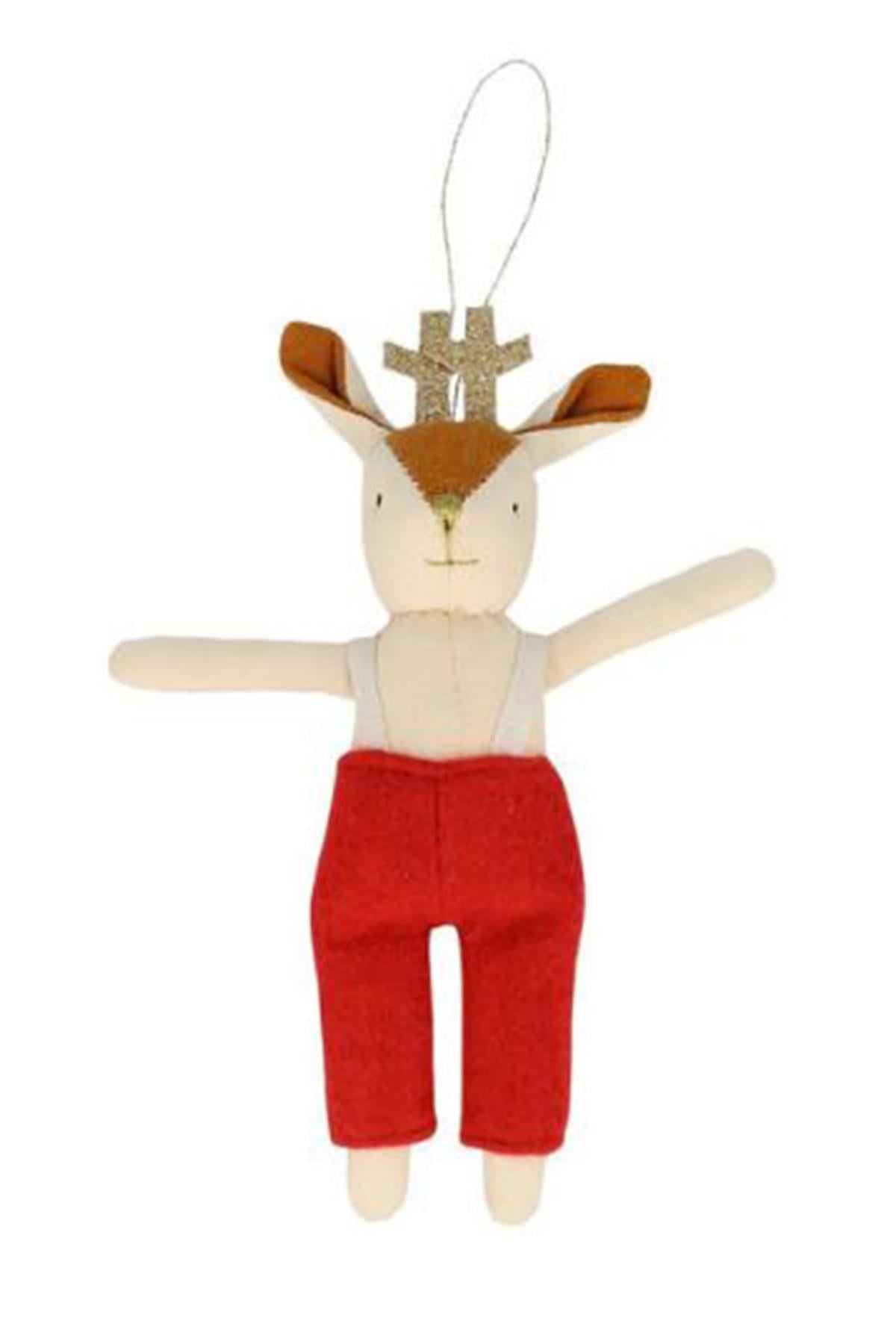 Meri Meri - Mr Reindeer Tree Decorations - Bay Ren Geyiği Ağaç Süsü Çok Renkli