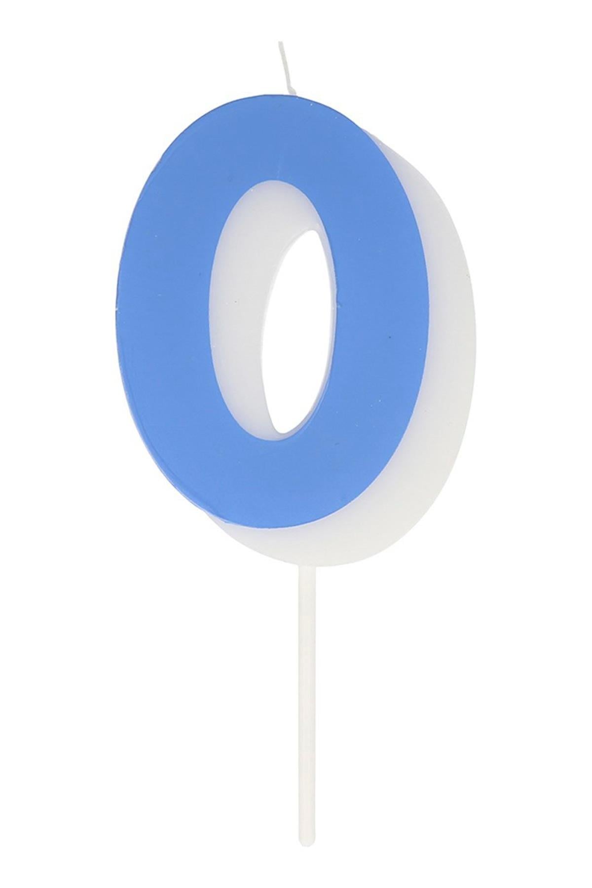Meri Meri - Number Candle 0 - 0 Rakam Mum Çok Renkli