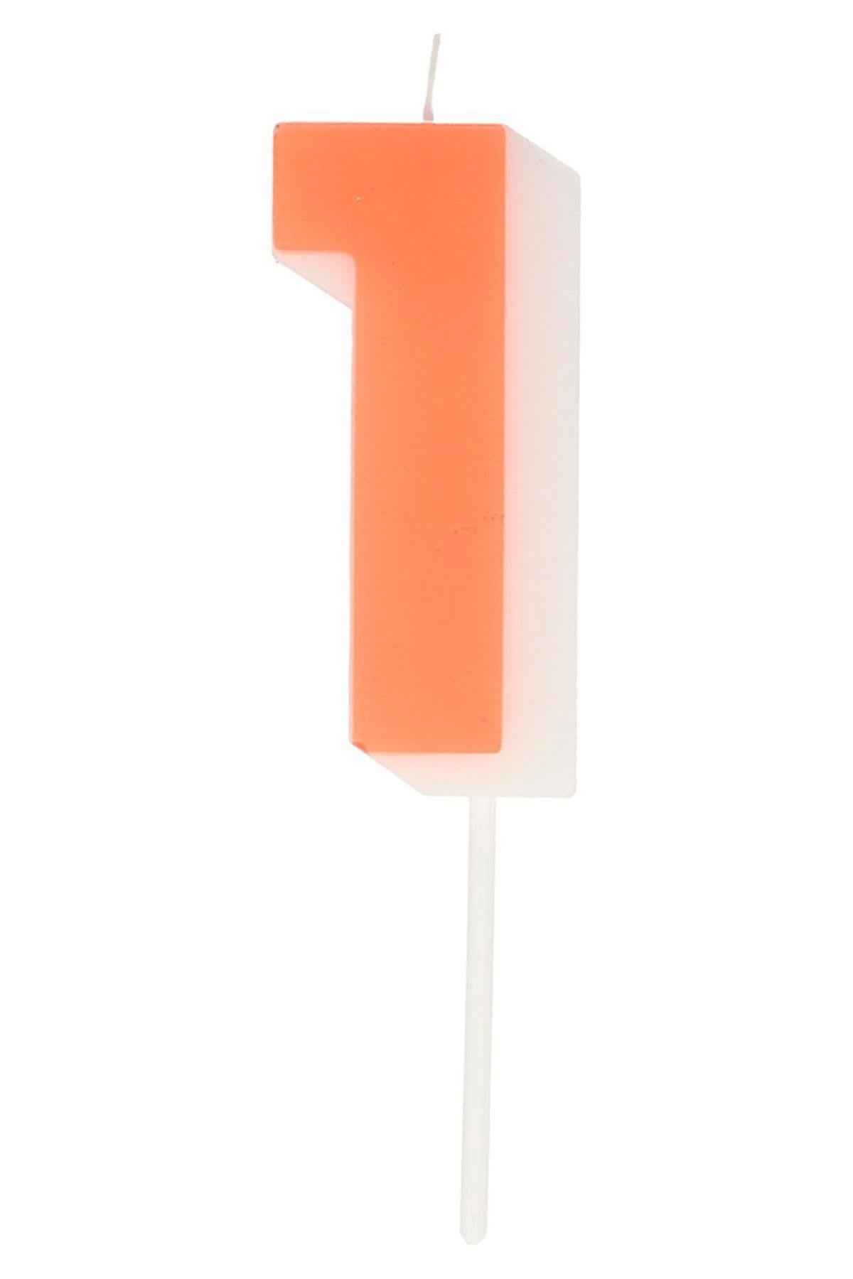 Meri Meri - Number Candle 1 - 1 Rakam Mum Çok Renkli