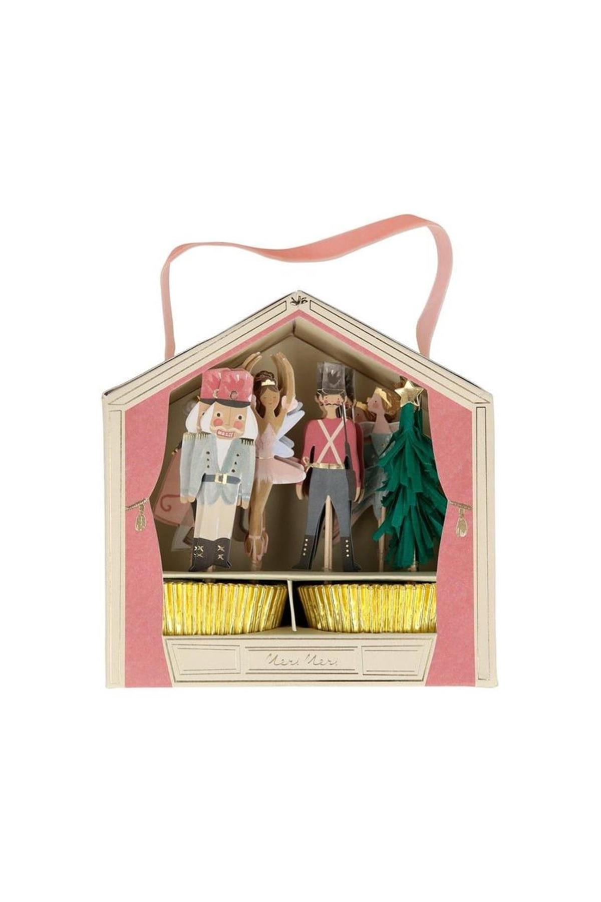 Meri Meri - Nutcracker Cupcake Kit Çok Renkli