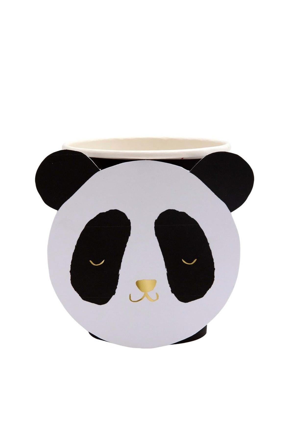 Meri Meri - Panda Party Cups - Panda Bardaklar - 8'li Çok Renkli