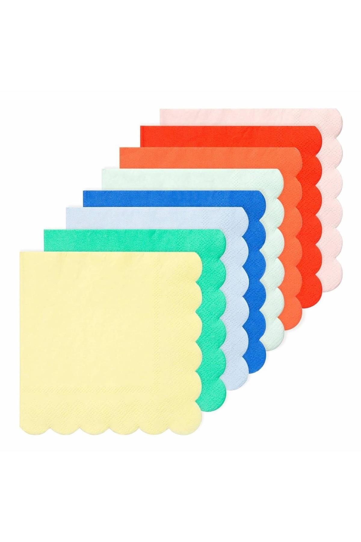 Meri Meri - Party Palette Large Napkins - Parti Paleti Peçeteleri - L - 20'li Çok Renkli