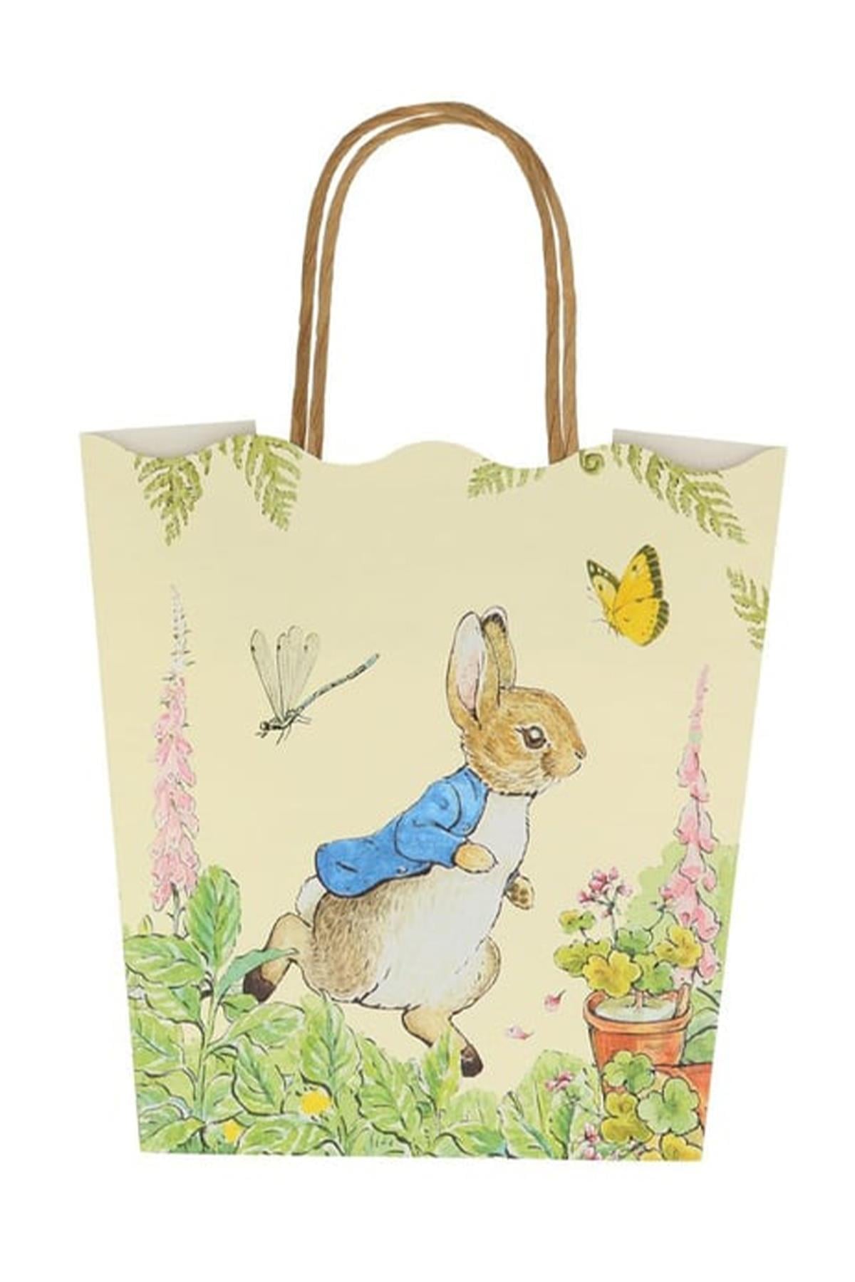 Meri Meri - Peter Rabbit In The Garden Party Bags - Peter Rabbit Bahçede Parti Çantaları - 8'li Çok Renkli