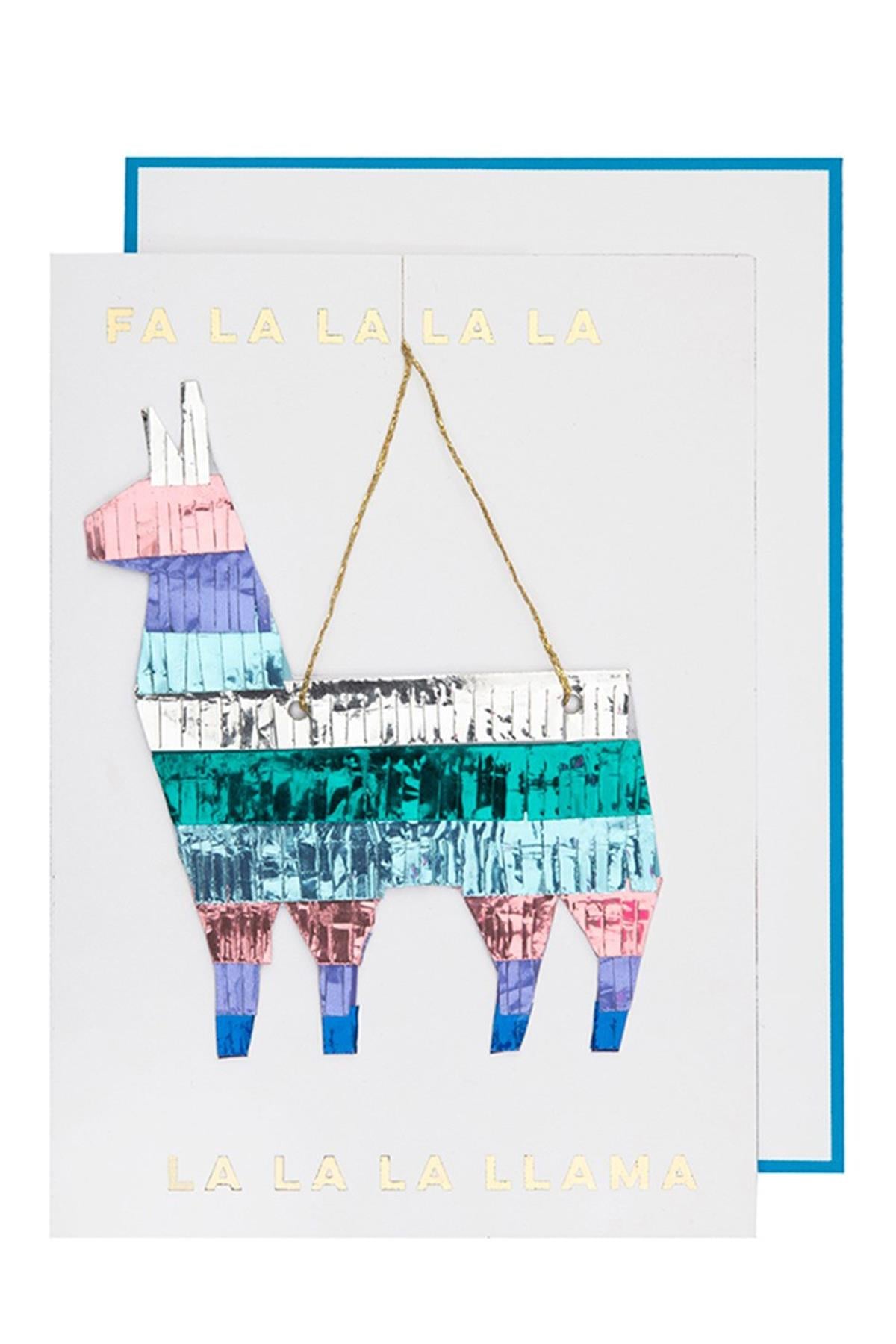 Meri Meri - Pinata Llama Card - Lama Pinyata Tebrik Kartı Çok Renkli