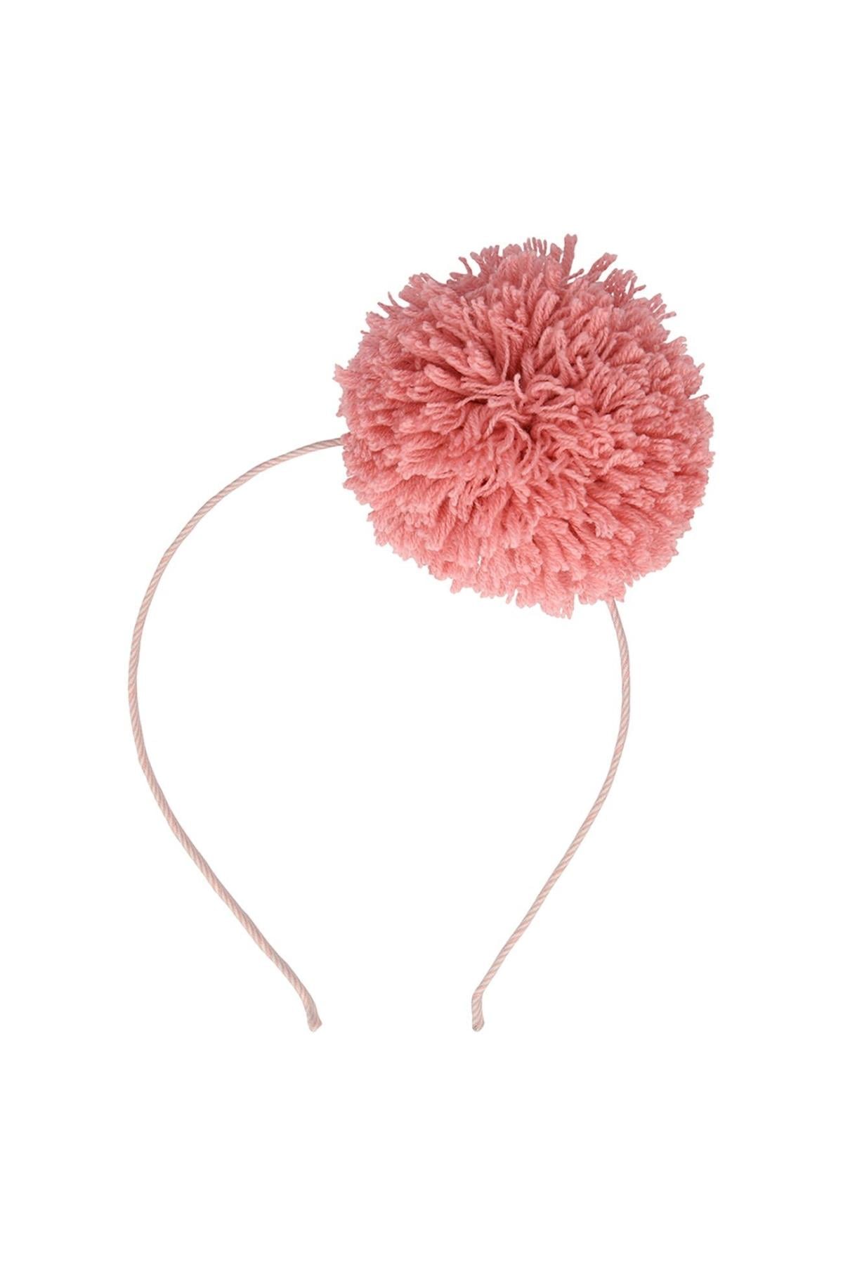 Meri Meri - Pink Pompom Headband - Pembe Ponponlu Taç Çok Renkli