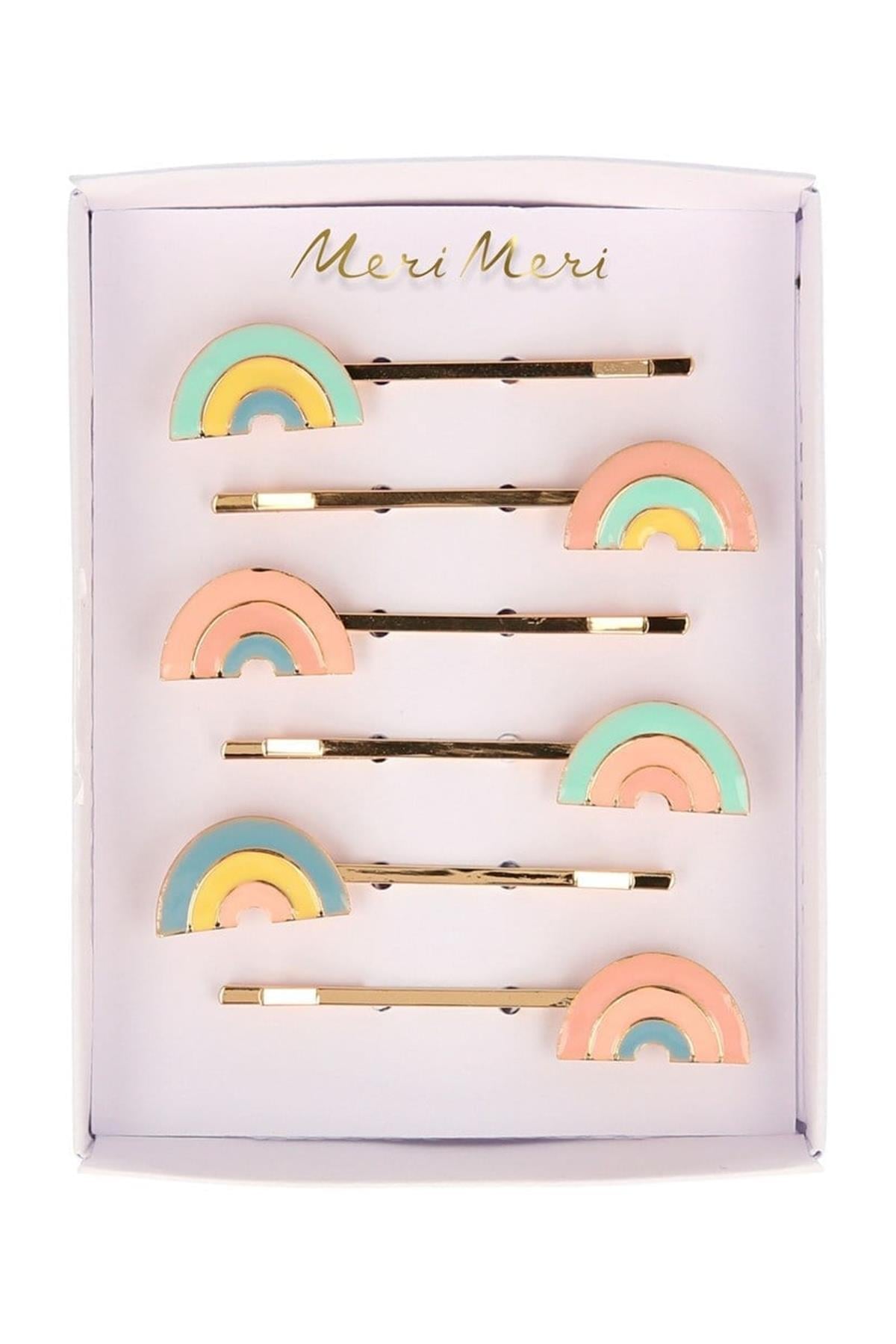 Meri Meri - Rainbow Hair Slides - Gökkuşağı Tokalar Çok Renkli