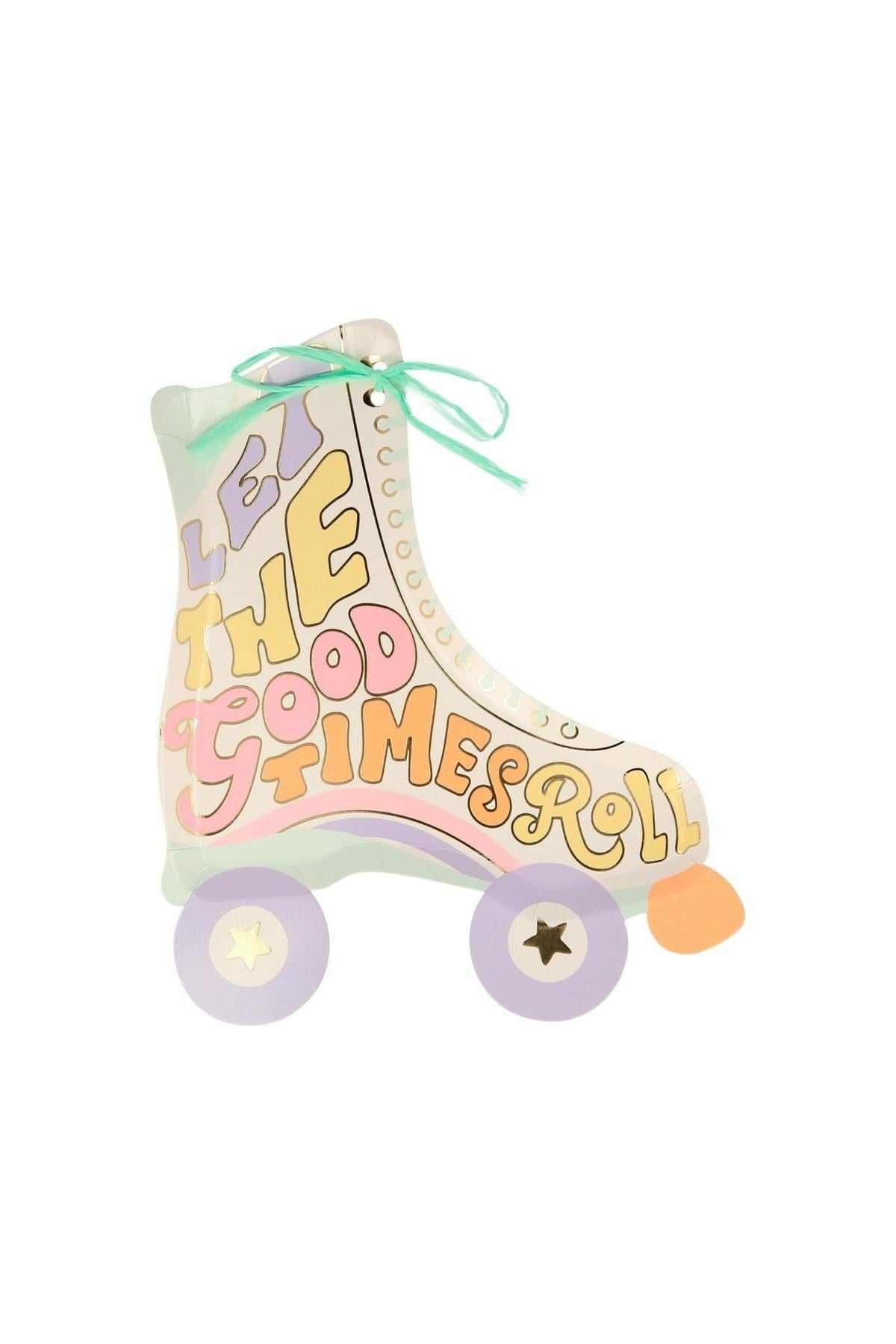 Meri Meri - Roller Skate Plates - Paten Tabaklar - 8'li Çok Renkli