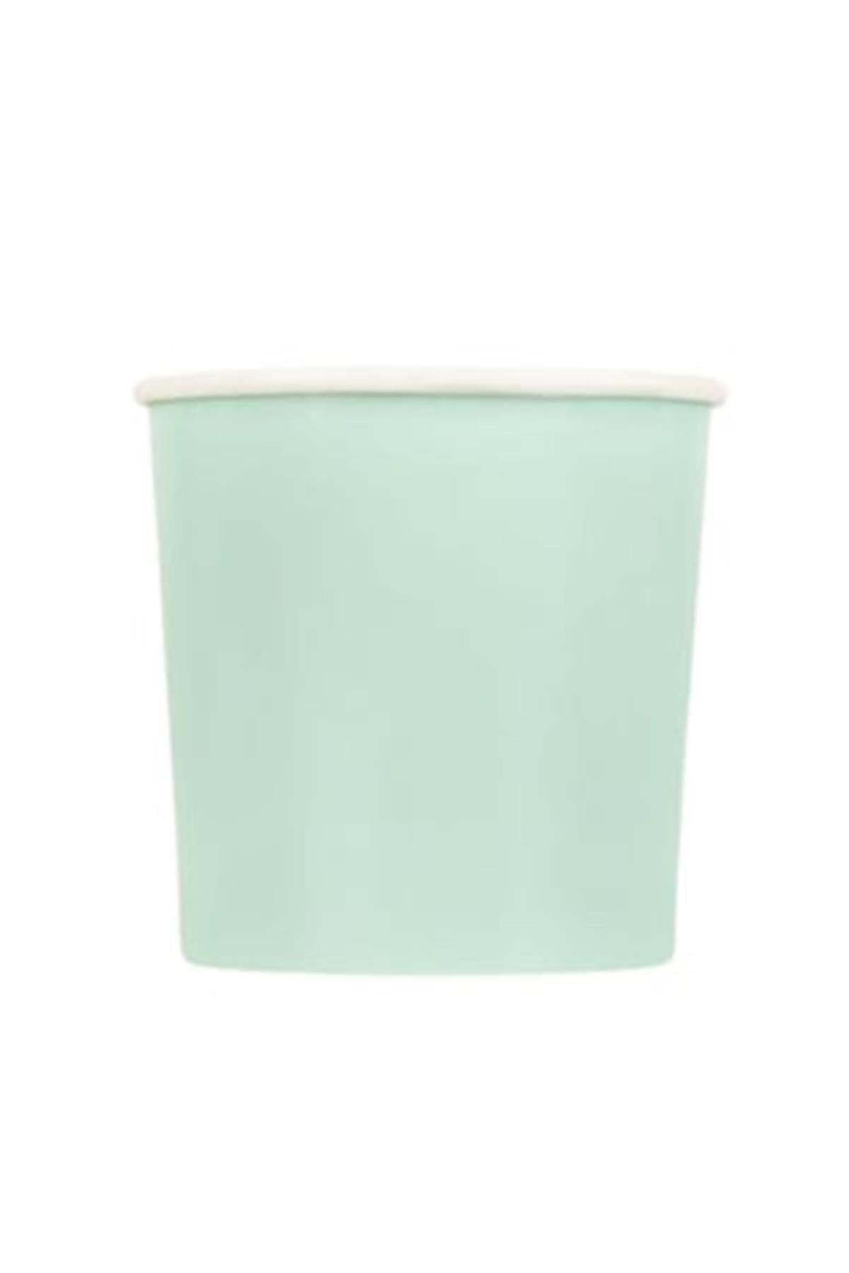 Meri Meri - Sea Foam Green Cups - Deniz Köpüğü Yeşili Bardaklar (x8) Çok Renkli