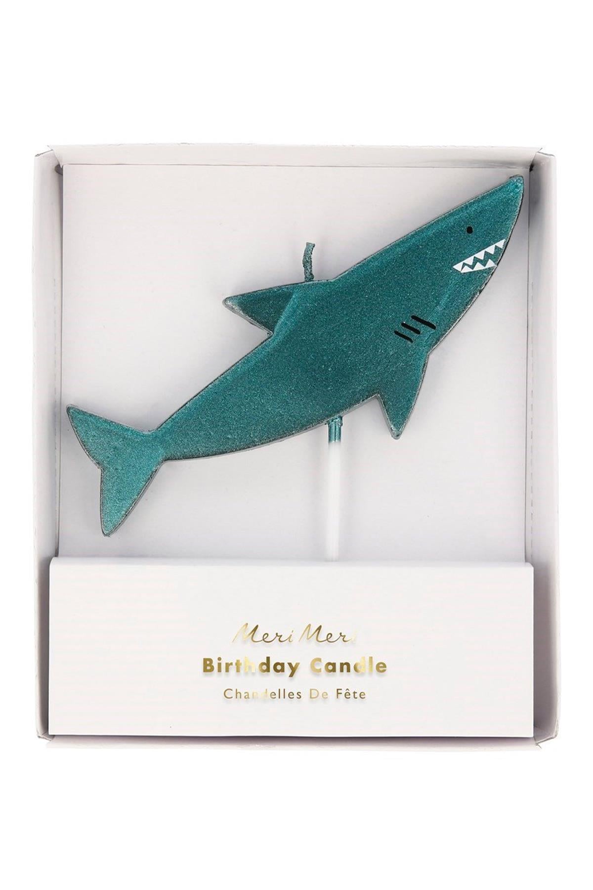 Meri Meri - Shark Candle - Köpek Balığı Mum Çok Renkli