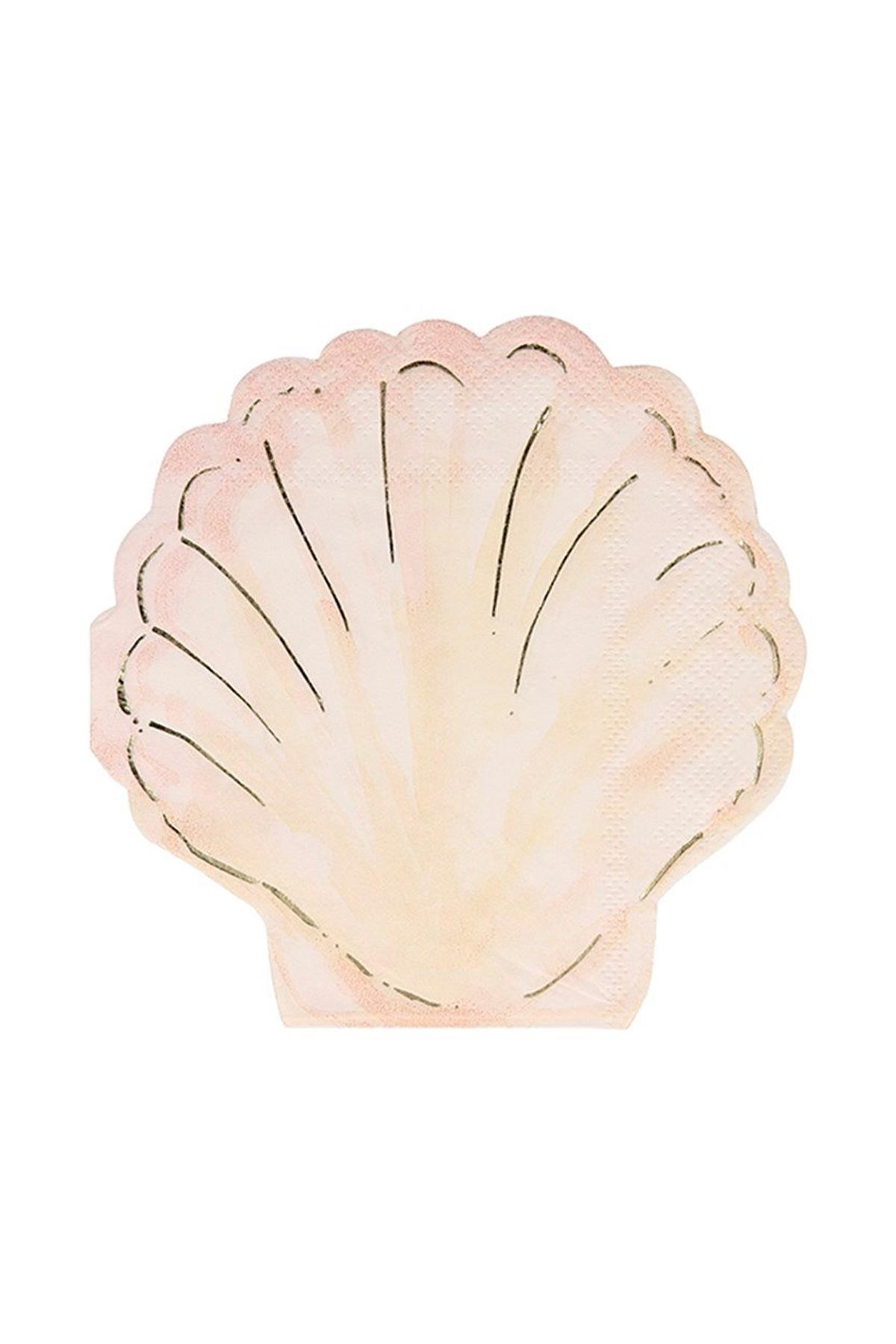 Meri Meri - Shell Napkins - Deniz Kabuğu Peçete Çok Renkli