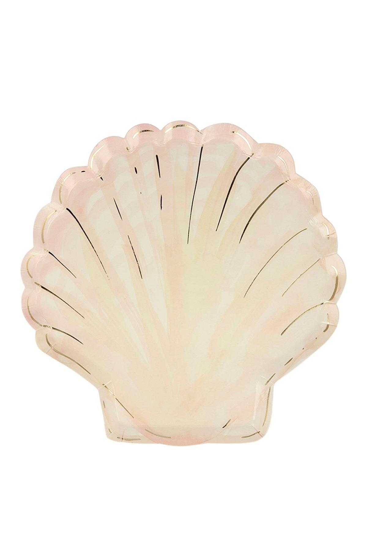 Meri Meri - Shell Plates - Deniz Kabuğu Tabak Çok Renkli