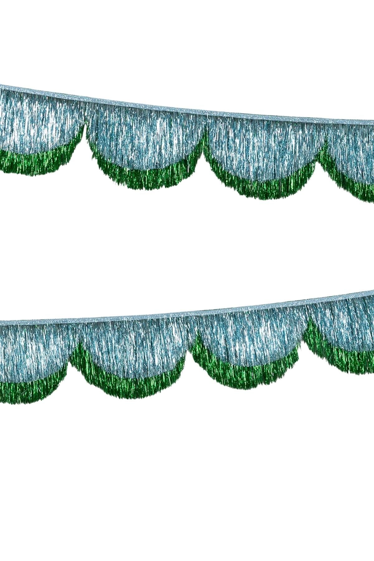 Meri Meri - Simli Saçaklı Mavi Asılan Süs Çok Renkli