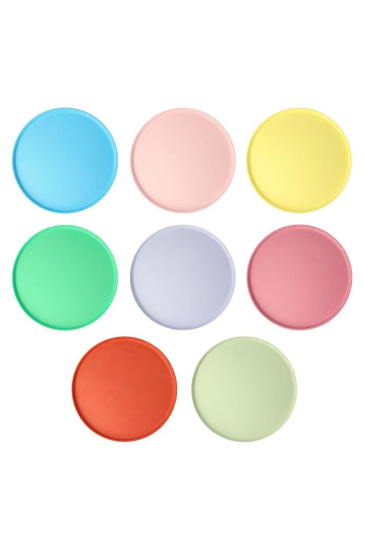 Meri Meri - Small Bright Mix Compostable Plates - Parlak Karışık Renk Doğal Bambu Karışım Tabaklar (M) (x8) Çok Renkli