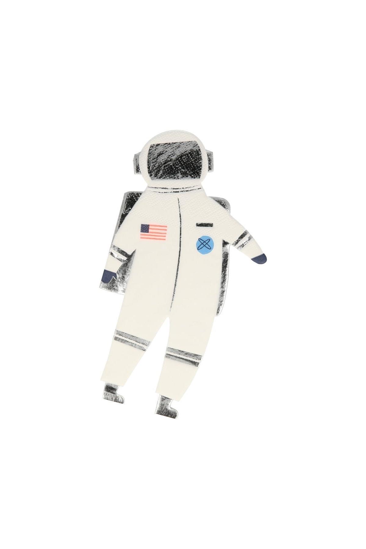 Meri Meri - Spaceman Napkins - Astronot Peçeteler - 16'lı Çok Renkli