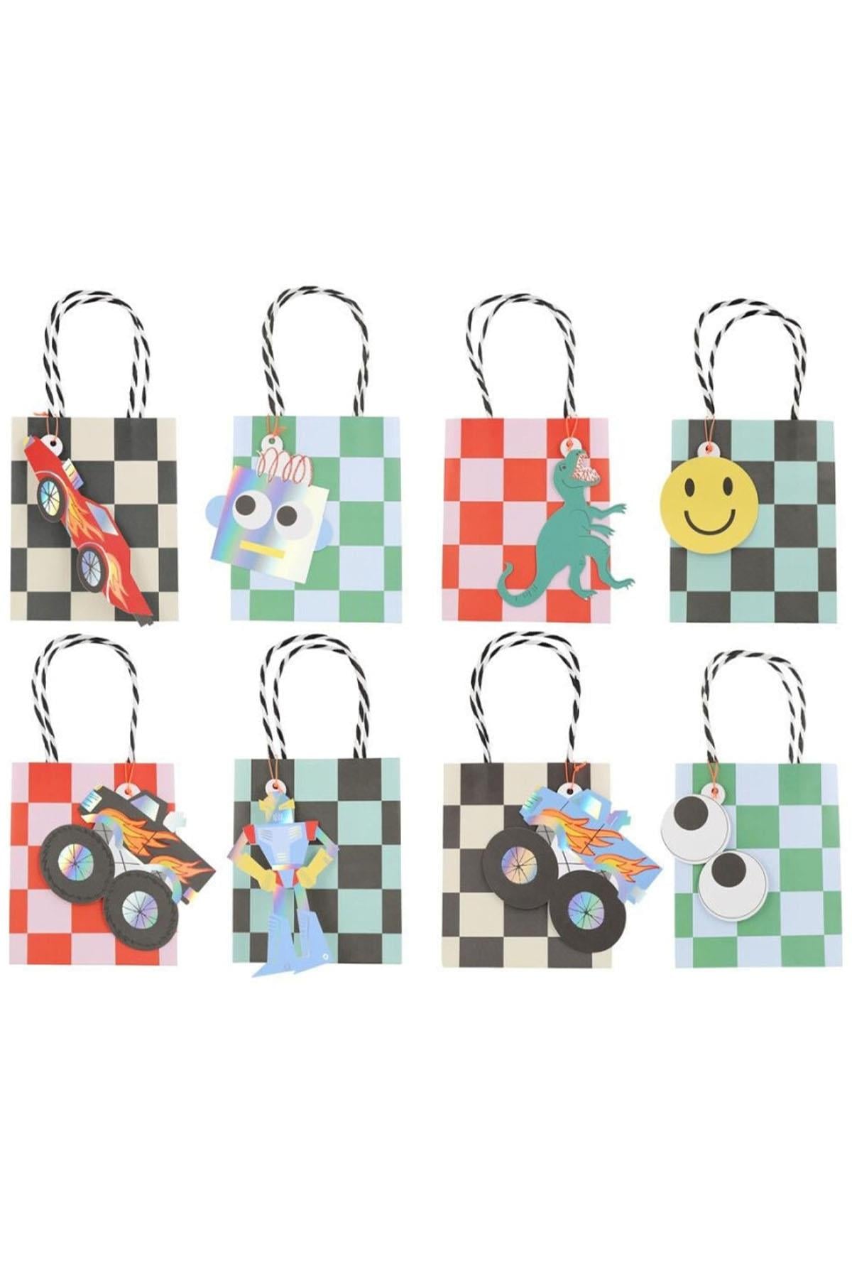 Meri Meri - Toybox Hediye Çantaları - 8 Adet Çok Renkli