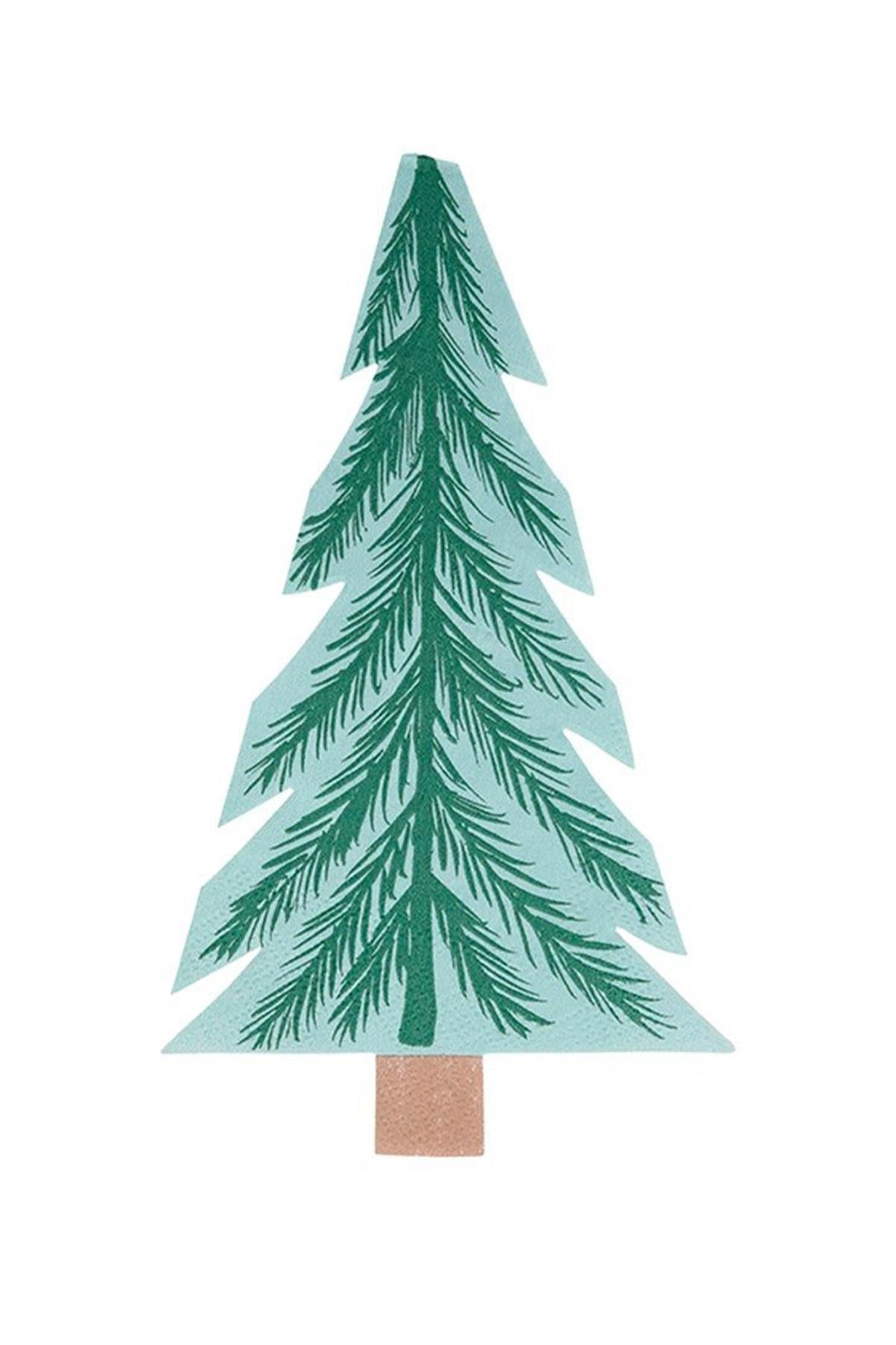 Meri Meri - Tree Napkins - Ağaç Peçete Çok Renkli