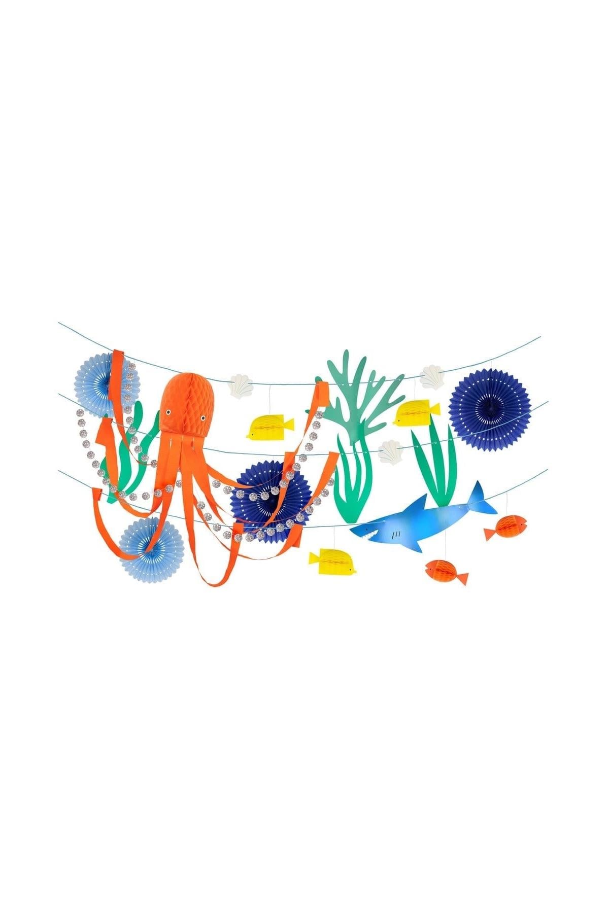 Meri Meri - Under The Sea Garland - Su Altı Dünyası Asılan Süs Çok Renkli