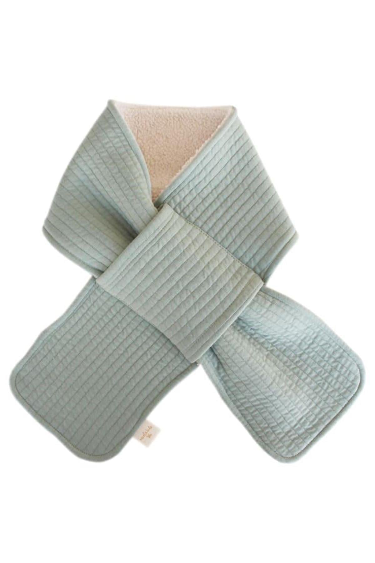 Miela Kids / Çift taraflı Kapitone Atkı (Peluş Astarlı) Mint