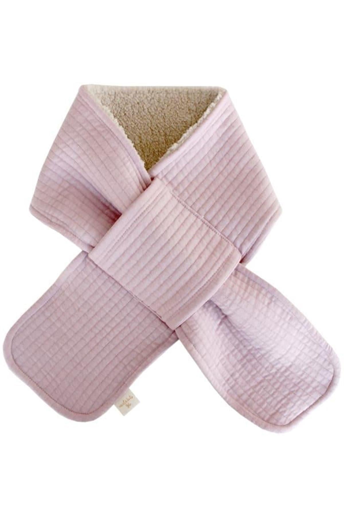 Miela Kids / Çift taraflı Kapitone Atkı (Peluş Astarlı) Lila