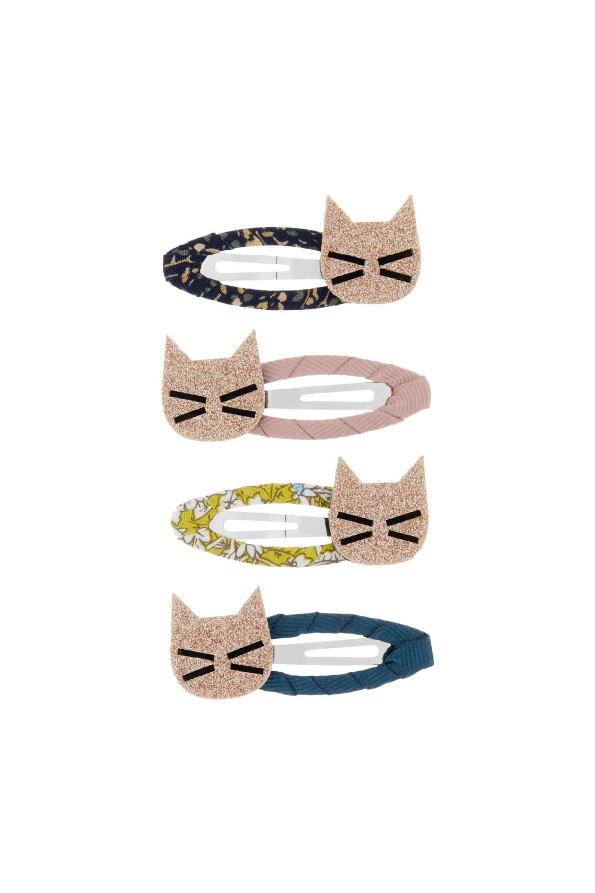 Mimi & Lula Glitter Kitty Cat 4'lü Toka Çok Renkli