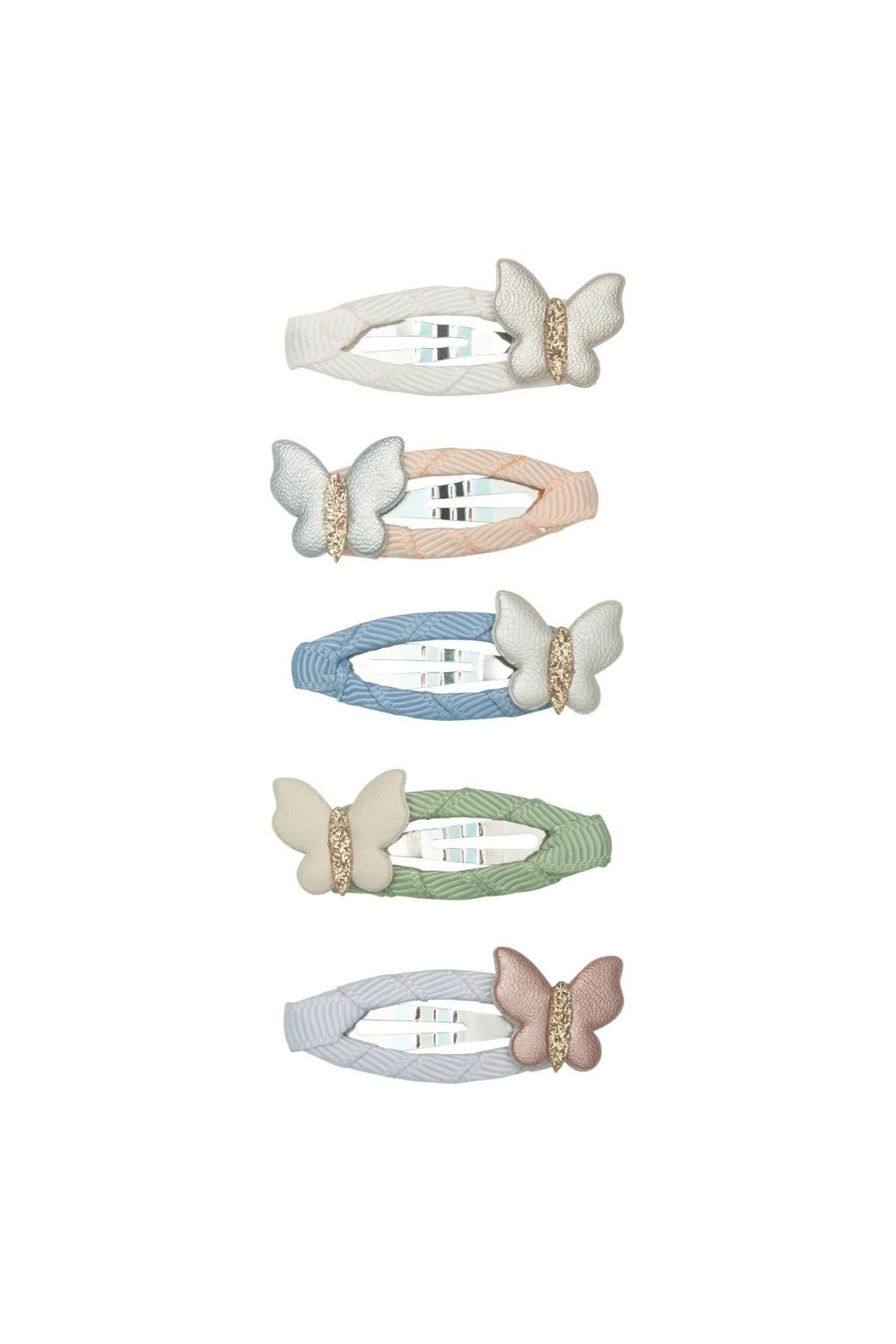 Mimi & Lula Pastel Butterfly Mini 5’li Toka Çok Renkli