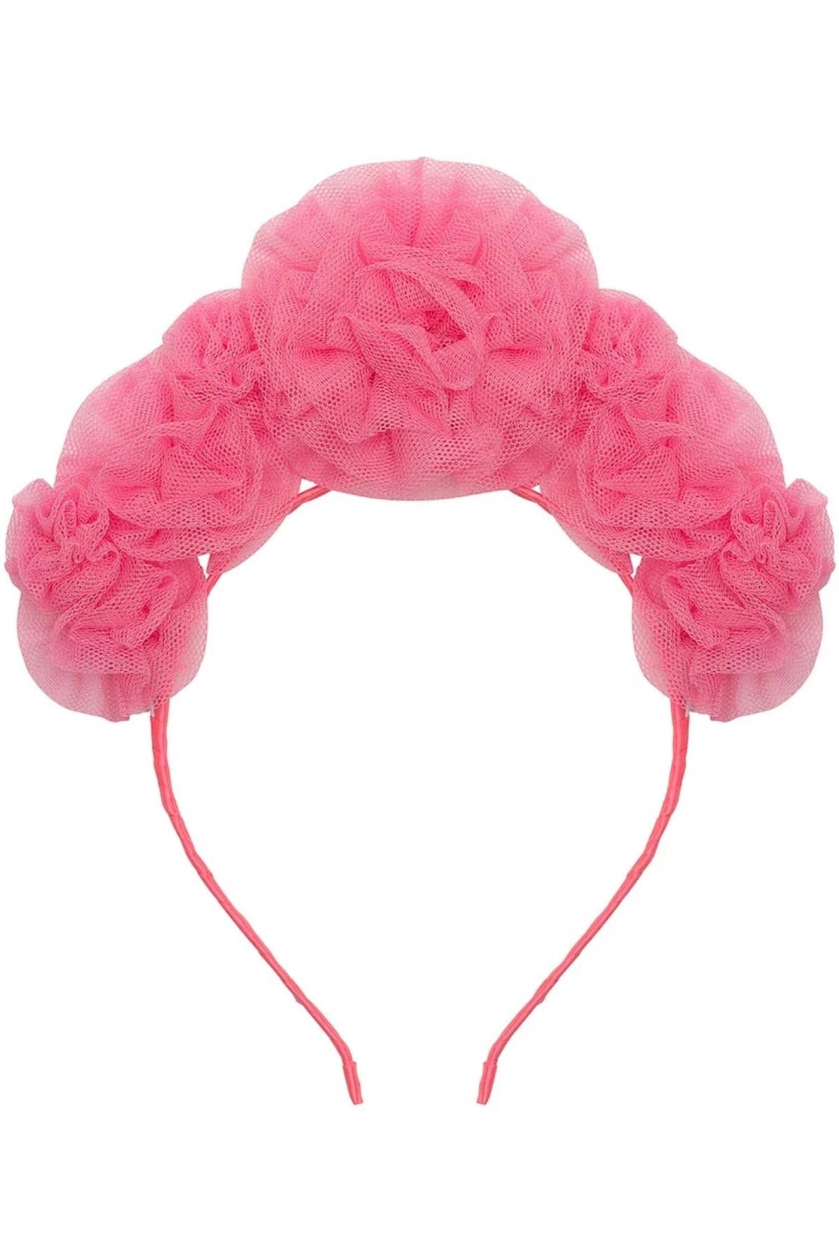 Mimi & Lula / Pink Ruffle Flower Taç Çok Renkli