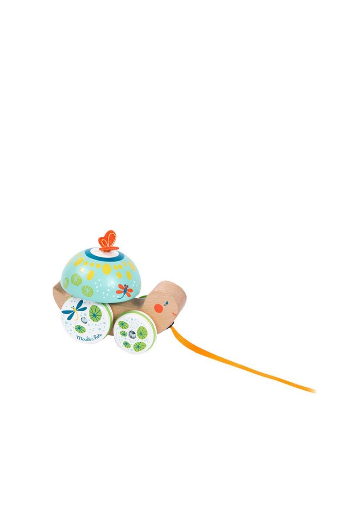 Moulin Roty / Ahşap Çek Çek Kaplumbağa Çok Renkli