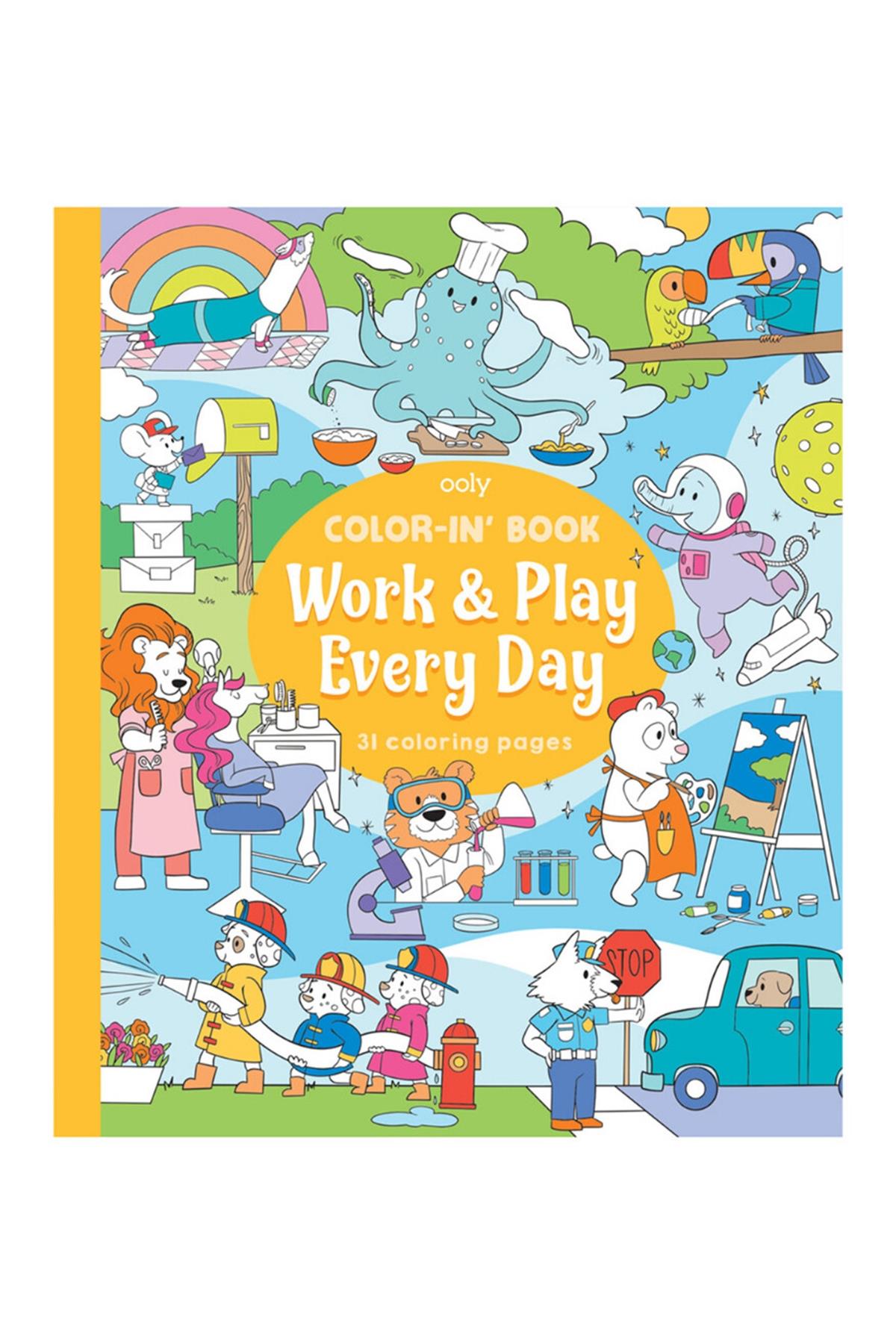Ooly Boyama Kitabı - Work & Play Everyday Çok Renkli