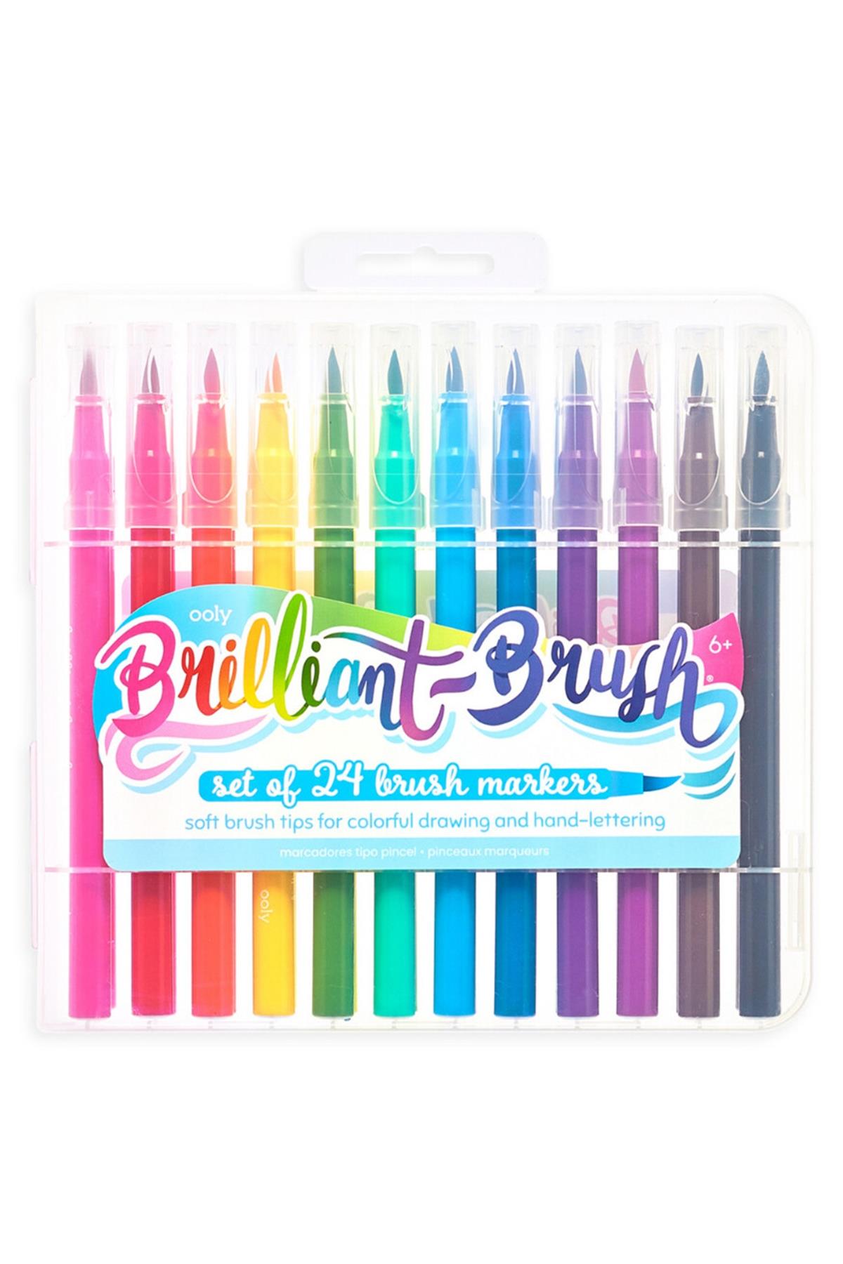 Ooly Brilliant Brush Fırça Uçlu 24lü Keçeli Kalem Çok Renkli