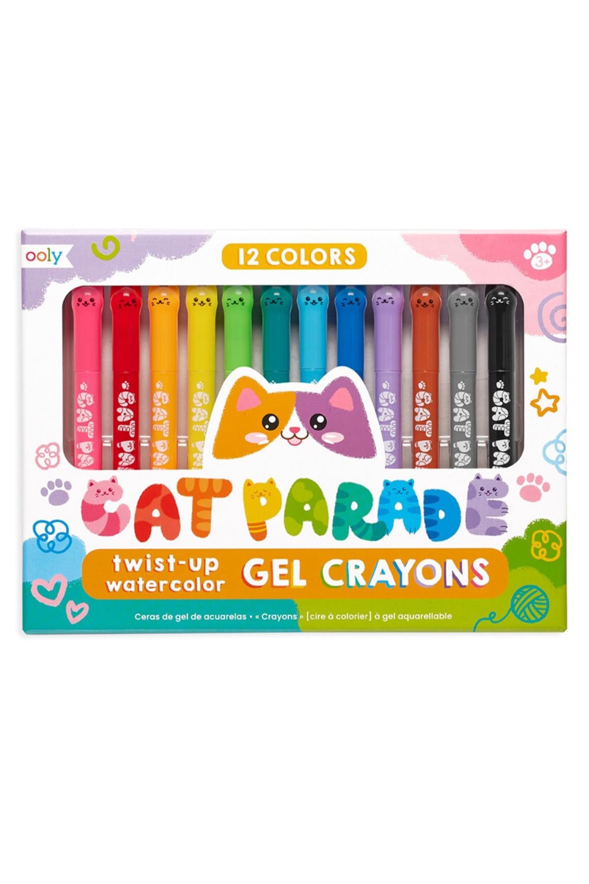 Ooly Cat Parade Sulu Boya Efektli 12li Jel Boya Kalemi Çok Renkli