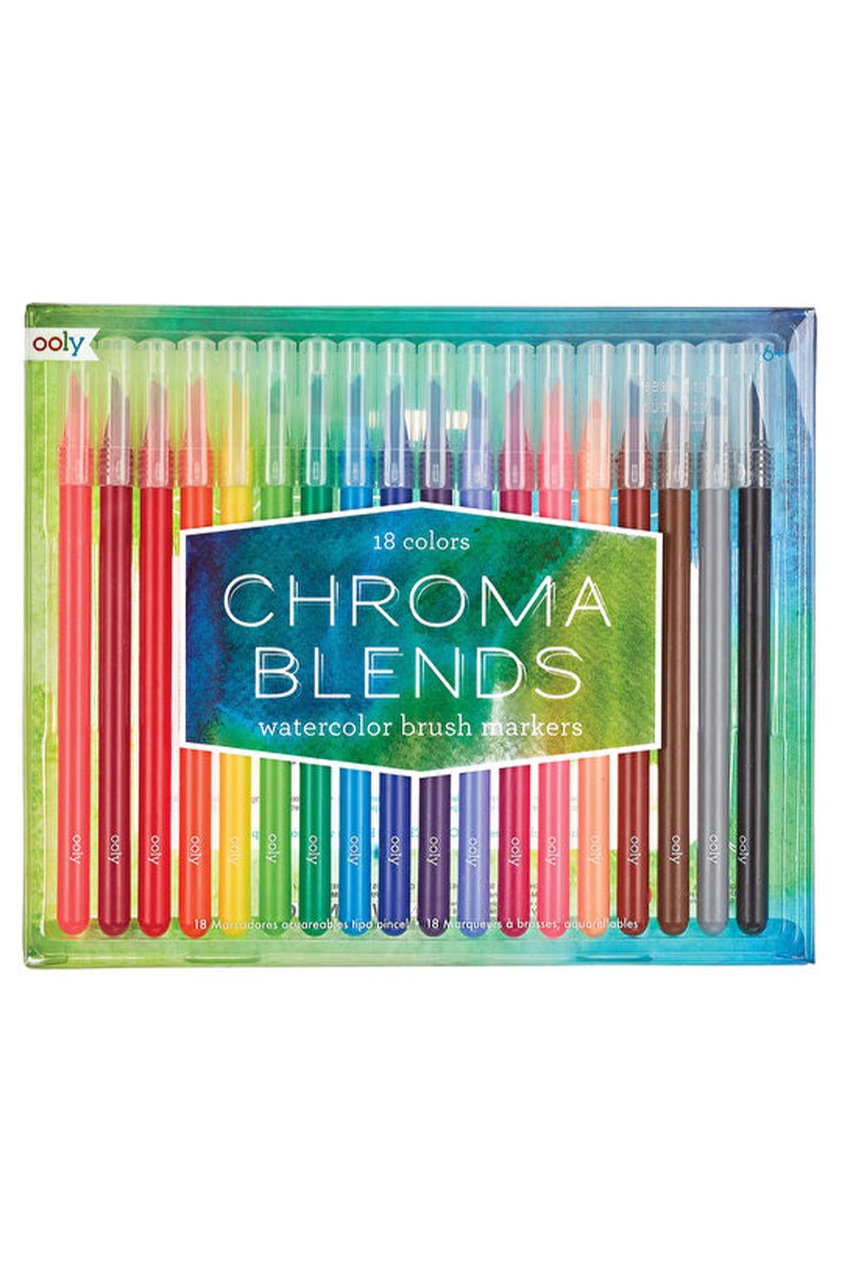 Ooly Chroma Blends Fırça Uçlu 18li Çok Amaçlı Kalem Çok Renkli