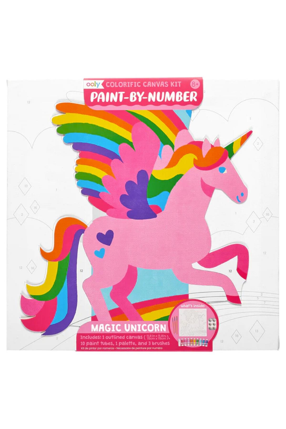 Ooly Colorific Canvas Sayılarla Boyama - Magic Unicorn Çok Renkli