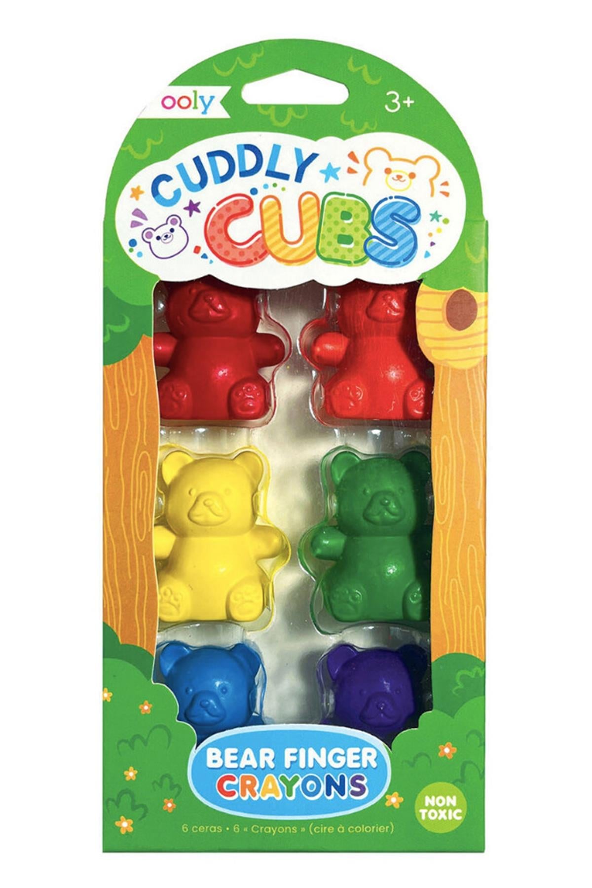 Ooly Cuddly Cubs Bear 6’lı Parmağa Takılabilir Mum Boya Çok Renkli
