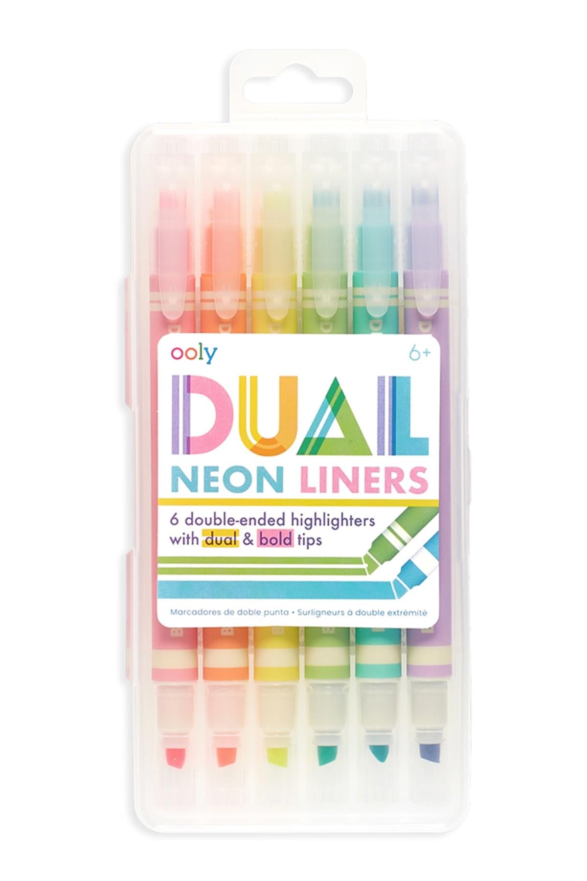 Ooly Dual Çift Uçlu Neon 6’lu Highlighter Çok Renkli