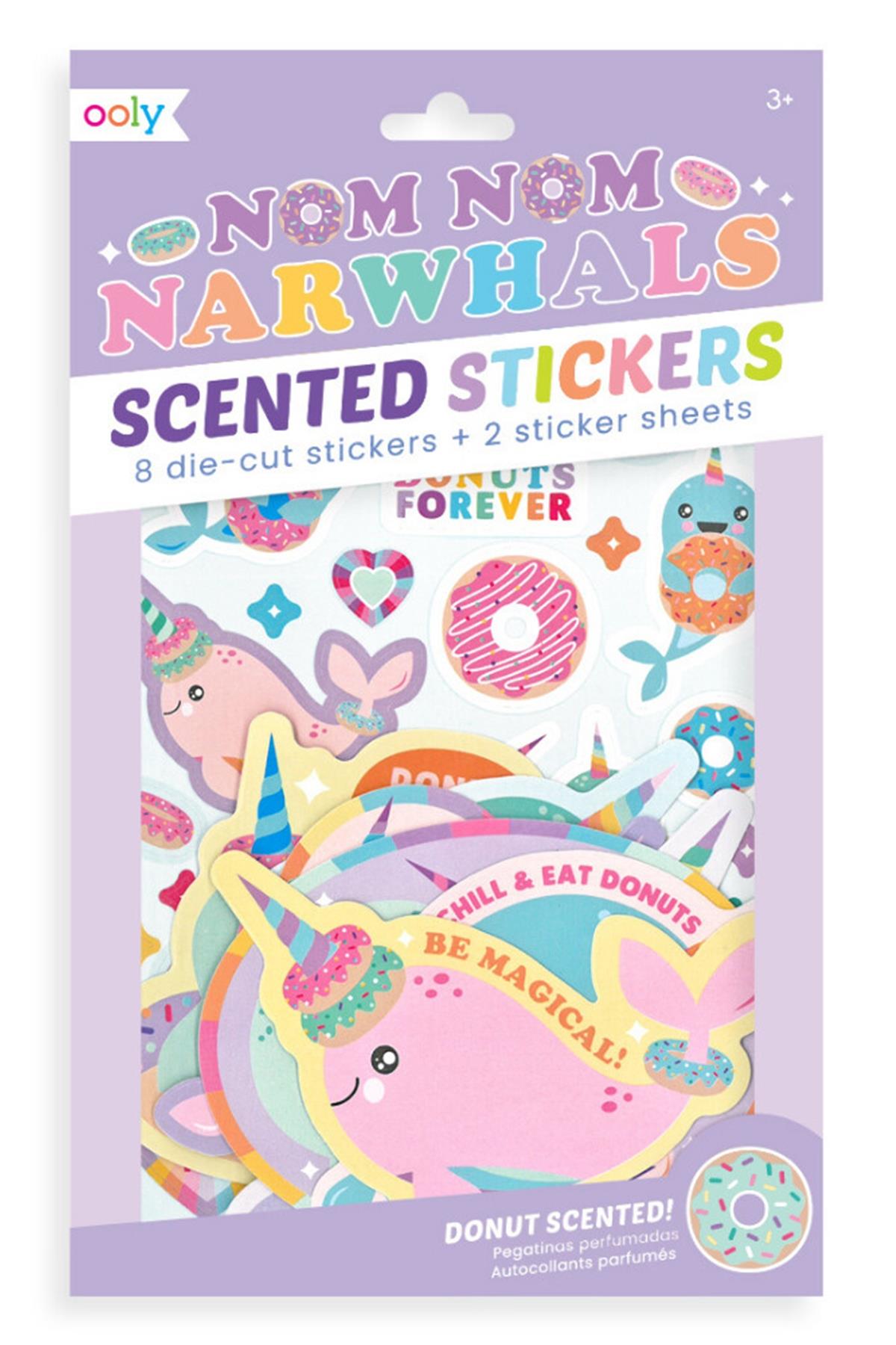 Ooly Kokulu Sticker Seti - Nom Nom Narwhals Çok Renkli