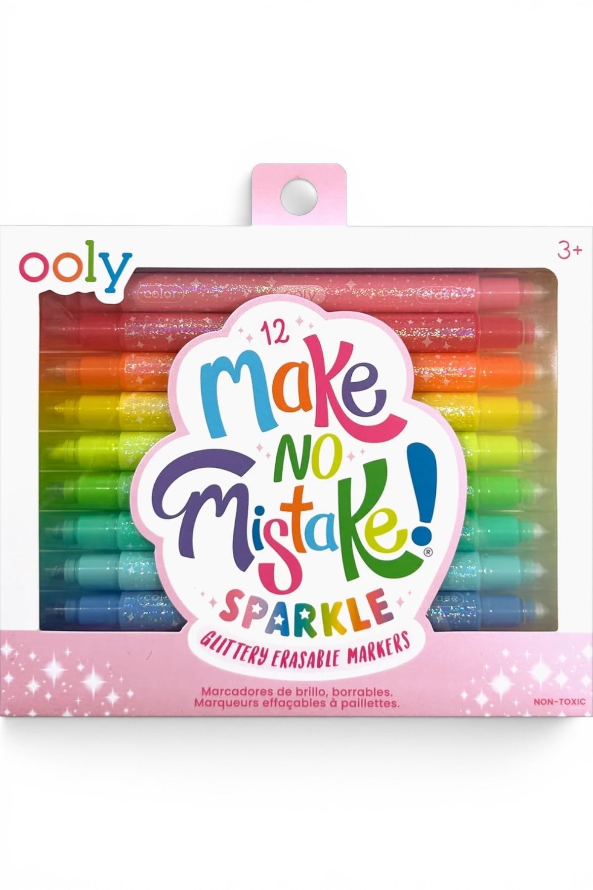 Ooly Make No Mistake Glitter Silinebilir 12'li Keçeli Kalem Çok Renkli