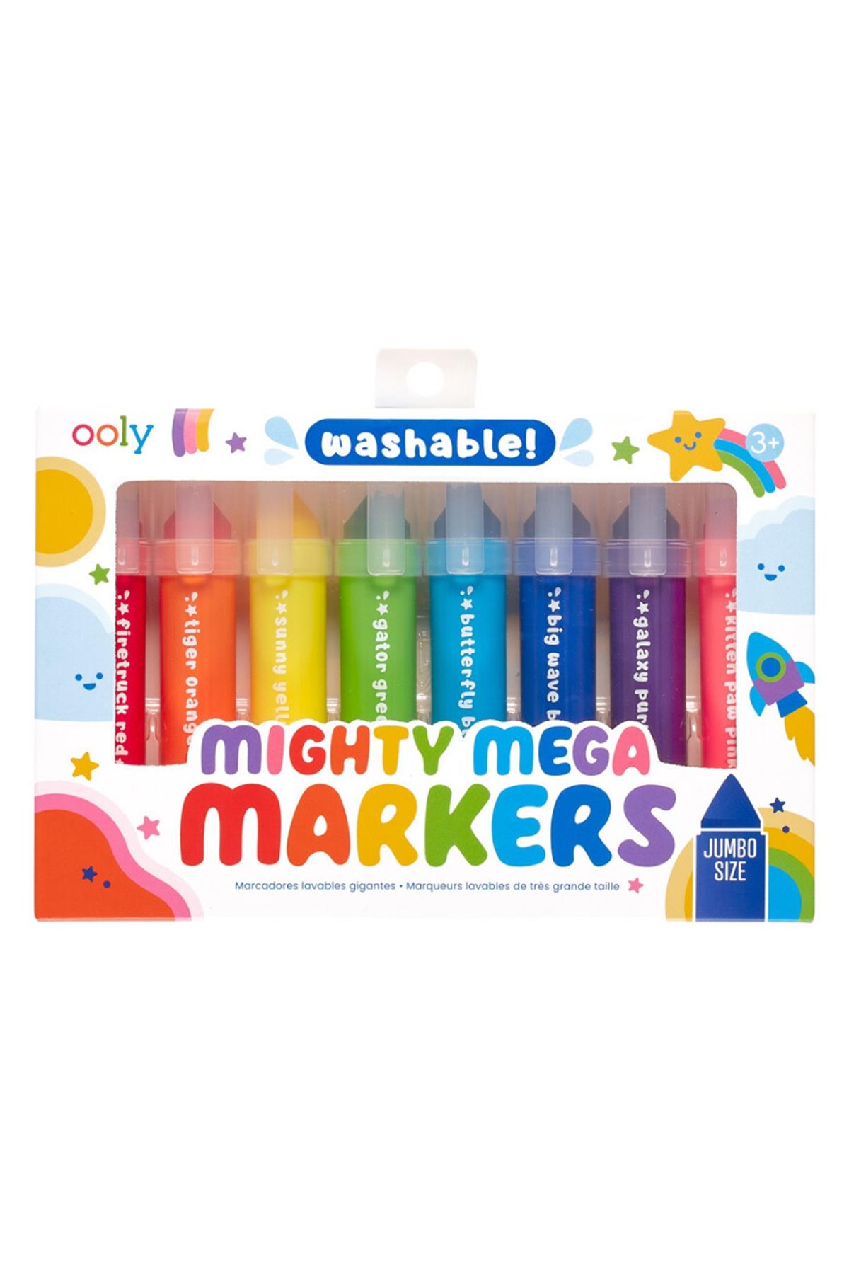 Ooly Mighty Mega Jumbo 8’li Keçeli Kalem Çok Renkli