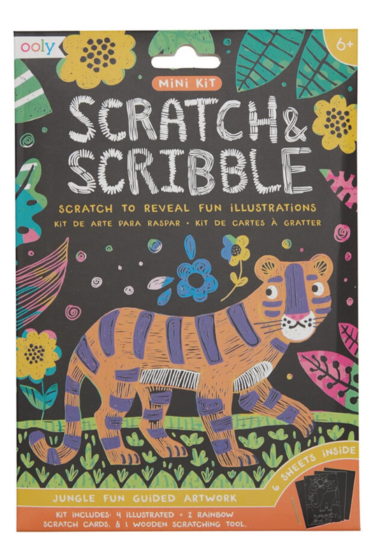 Ooly Mini Scratch & Scribble - Jungle Fun Çok Renkli