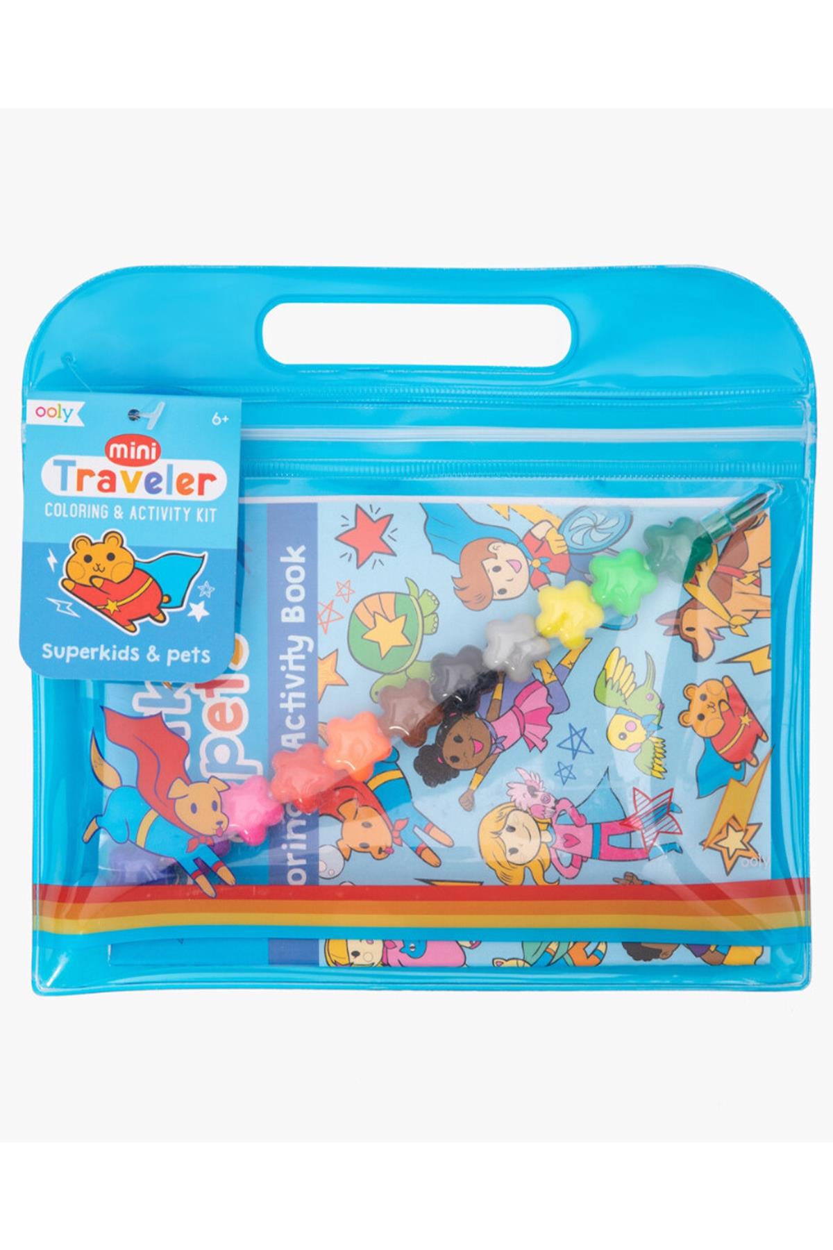 Ooly Mini Traveler Boyama & Aktivite Çantası - Superkids & Pets Çok Renkli