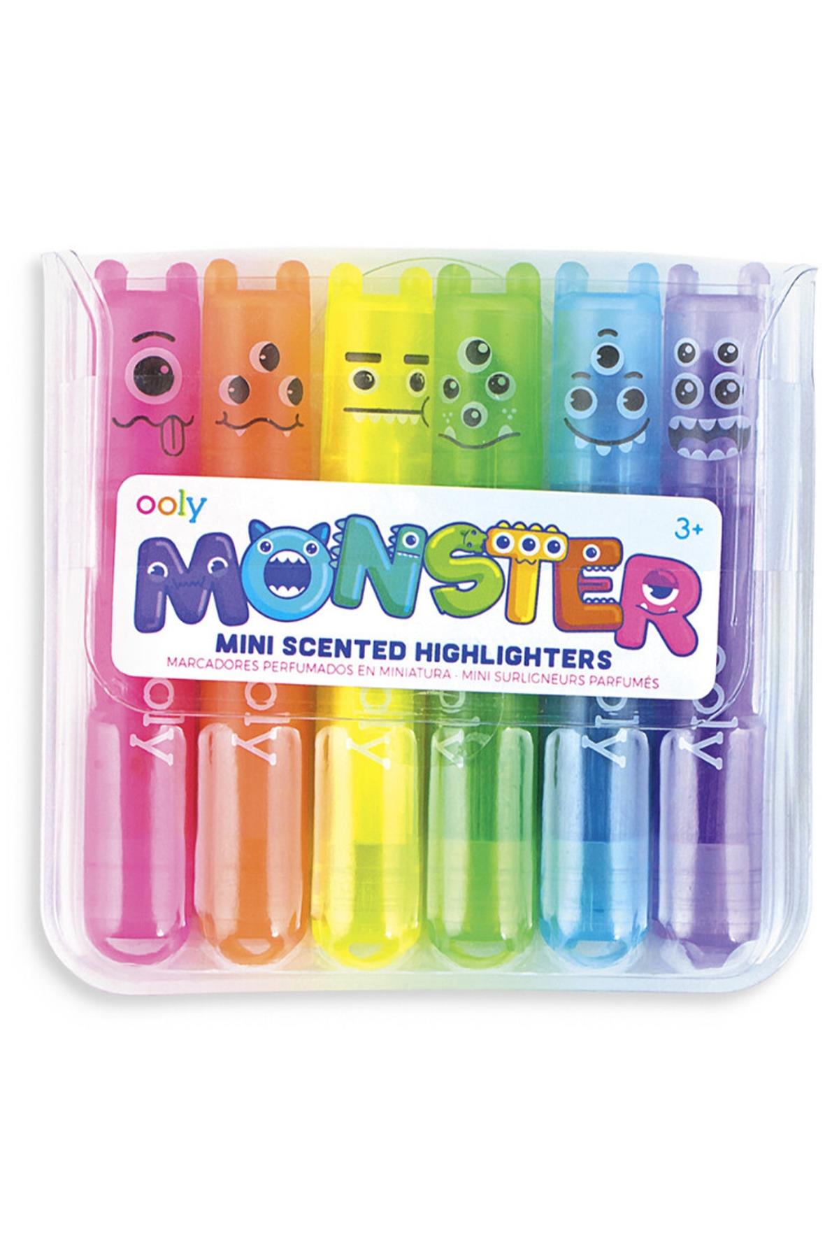 Ooly Monster Mini Kokulu 6lı Highlighter Çok Renkli
